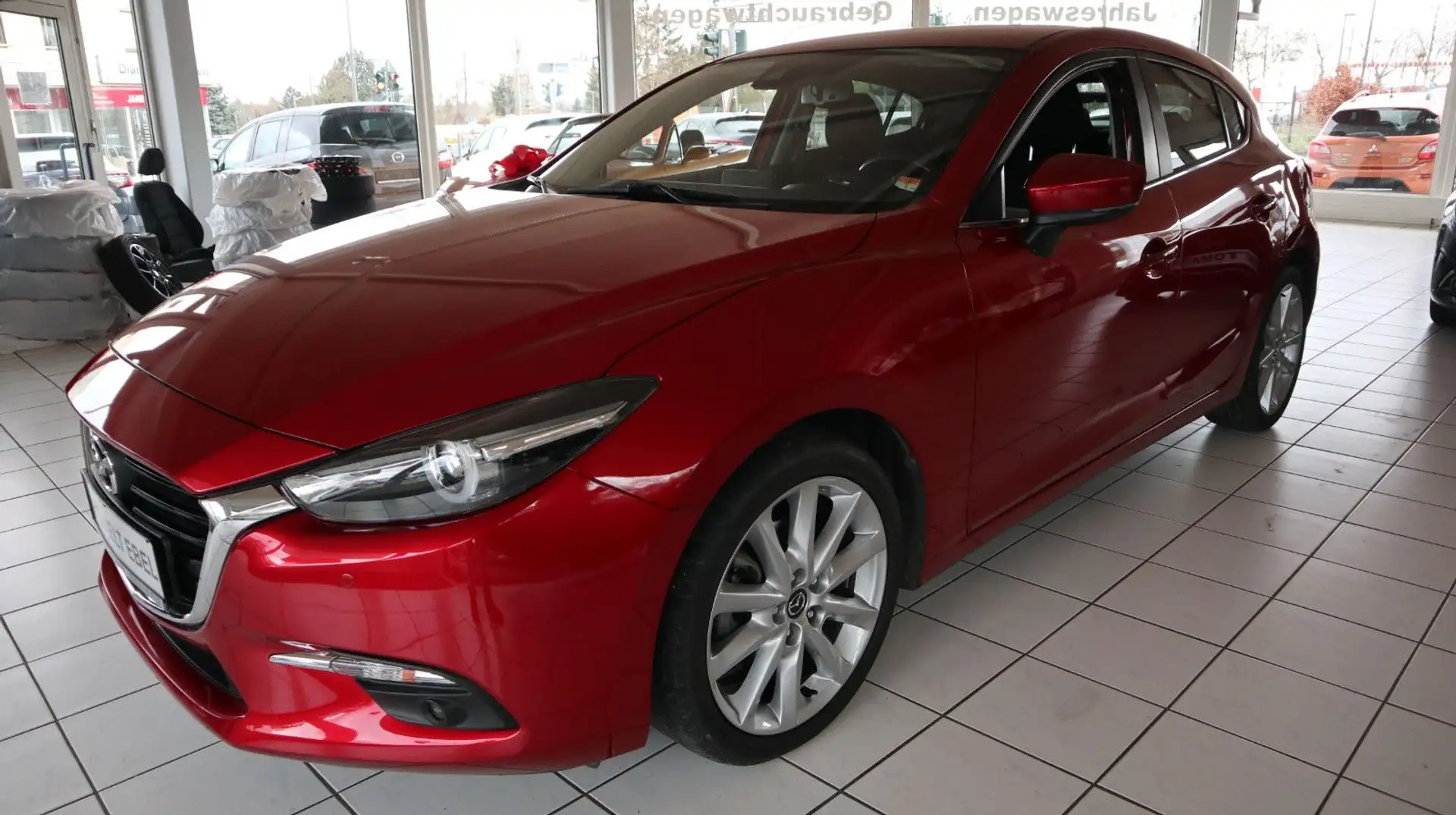 Mazda 3 Lim.*AUTOMATIK*NAVI*LED*BOSE*PDC V+H*RFK*AHK* Rot - 1