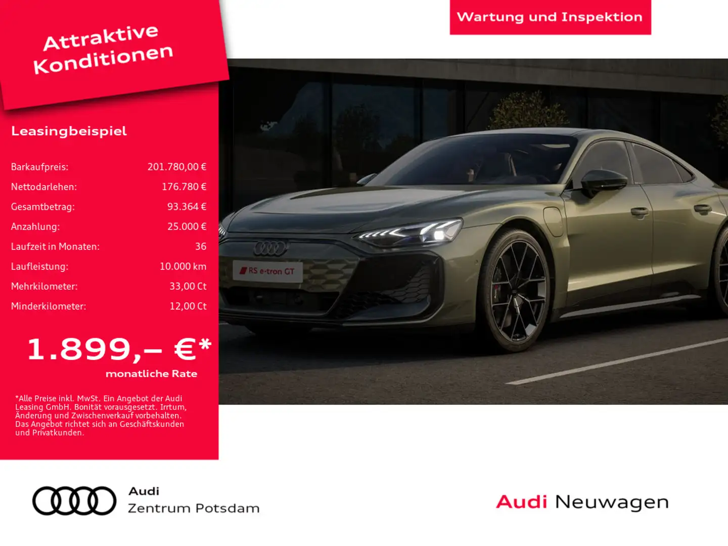 Audi RS e-tron GT performance B&O MATRIX-LED LASER Verde - 1