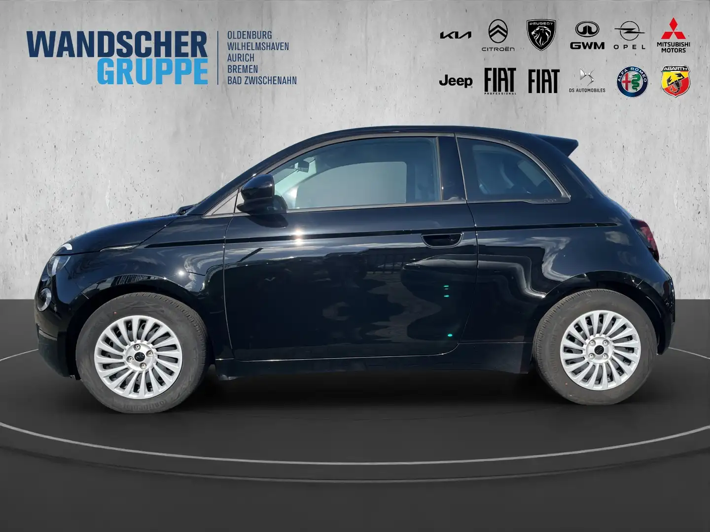 Fiat 500e Action 23,8kWh Klima+SHZ+Carplay Schwarz - 2
