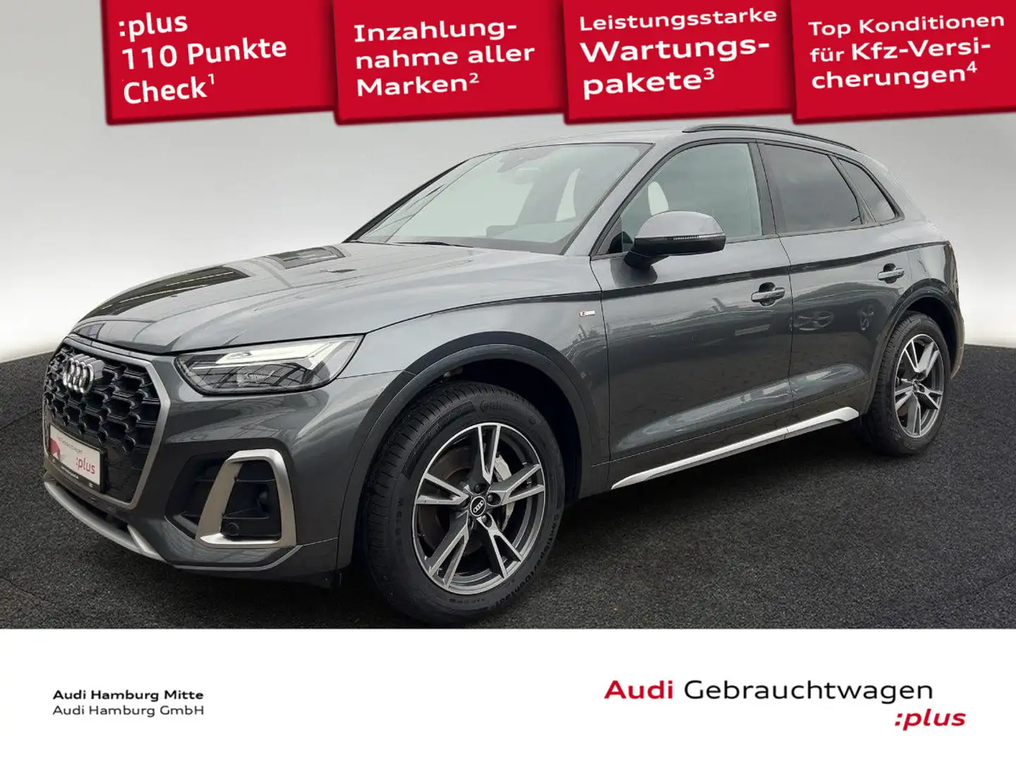 Audi Q5 50 TDI S line quattro tiptr. Pano AHK Kamera Grau - 1