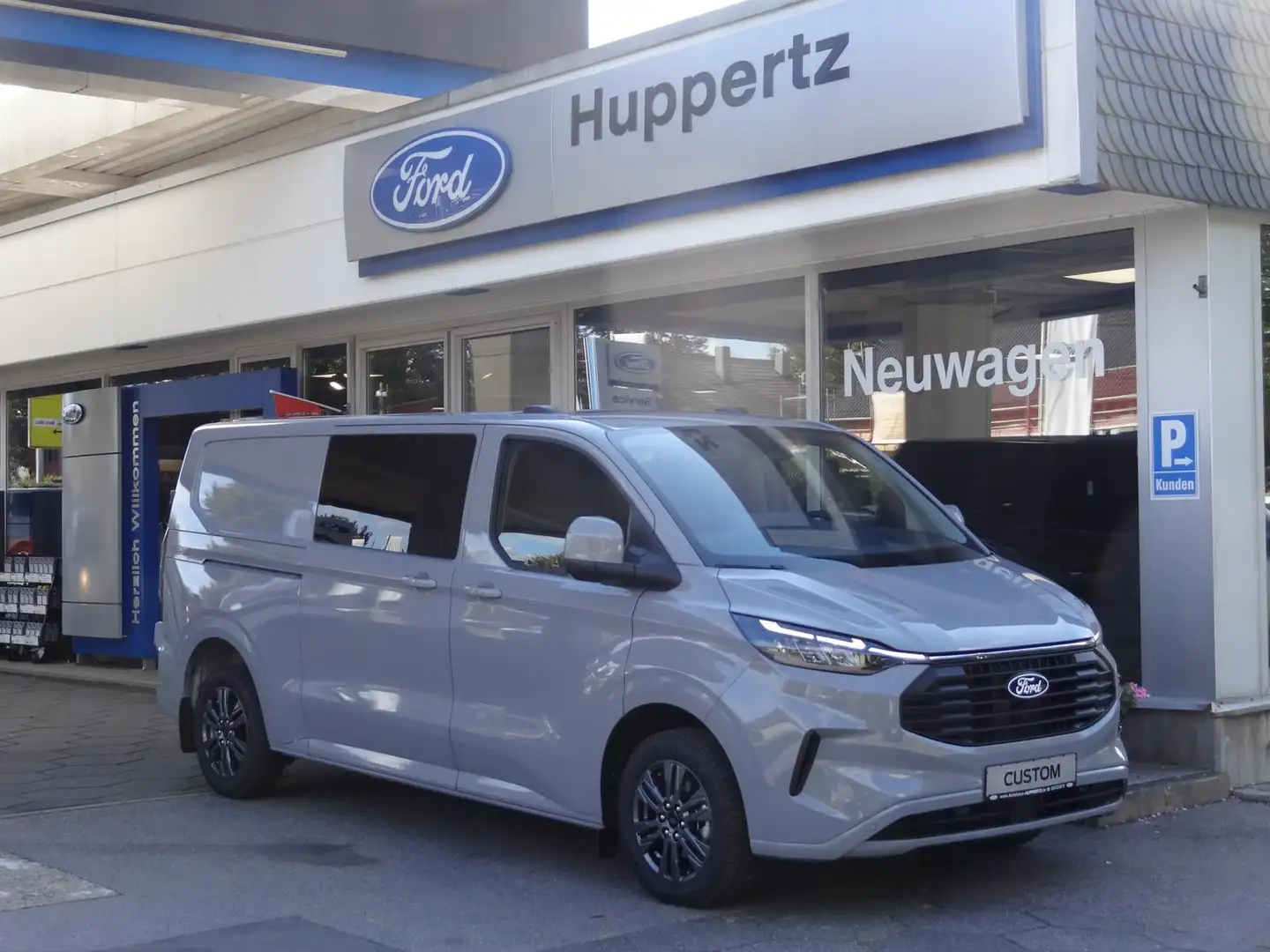 Ford Transit Custom 320 L2H1 DoKa Limited AHK SHZ 5-S Gris - 1