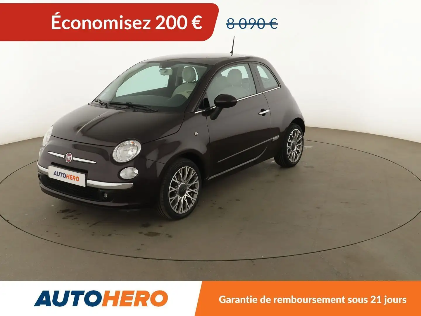 Fiat 500 1.2 Lounge Mauve - 1