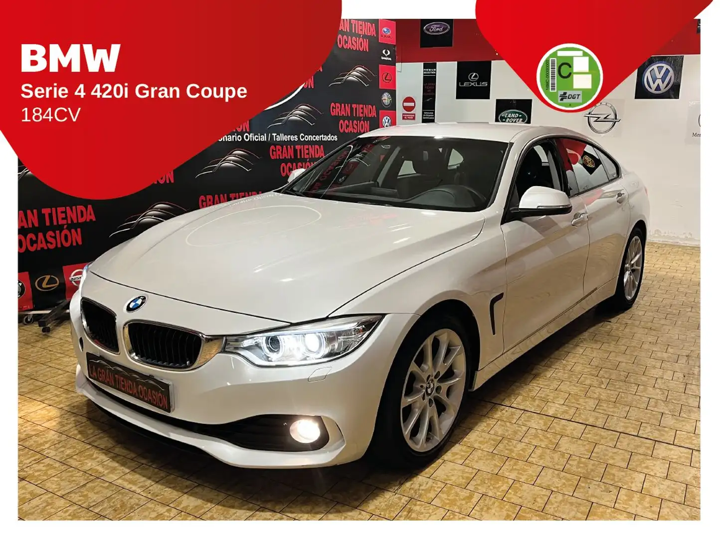 BMW 420 420i Gran Coupé Blanc - 1