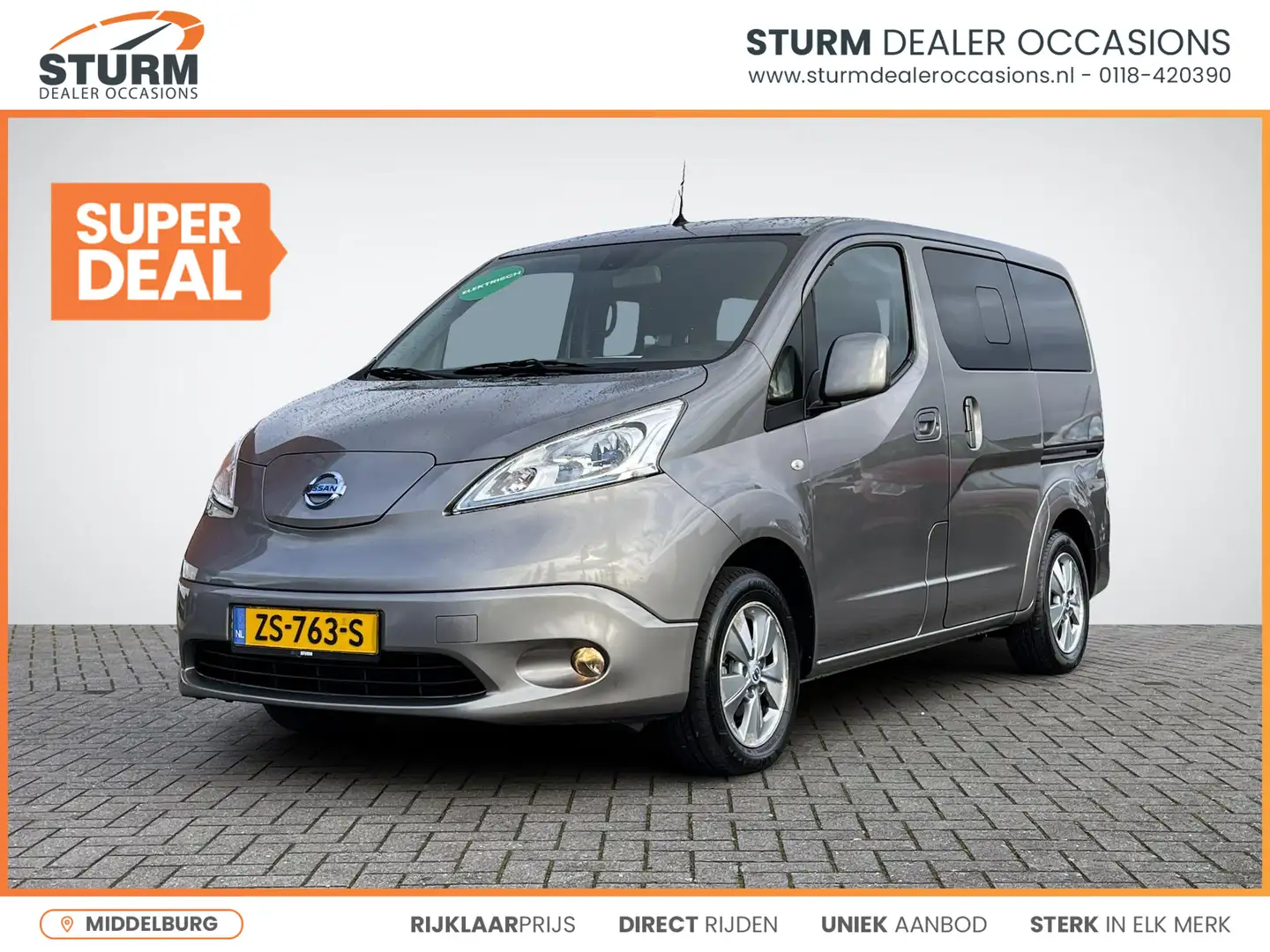 Nissan E-NV200 Evalia 40 kWh Connect Edition 7-Persoons | Navigat Gris - 1