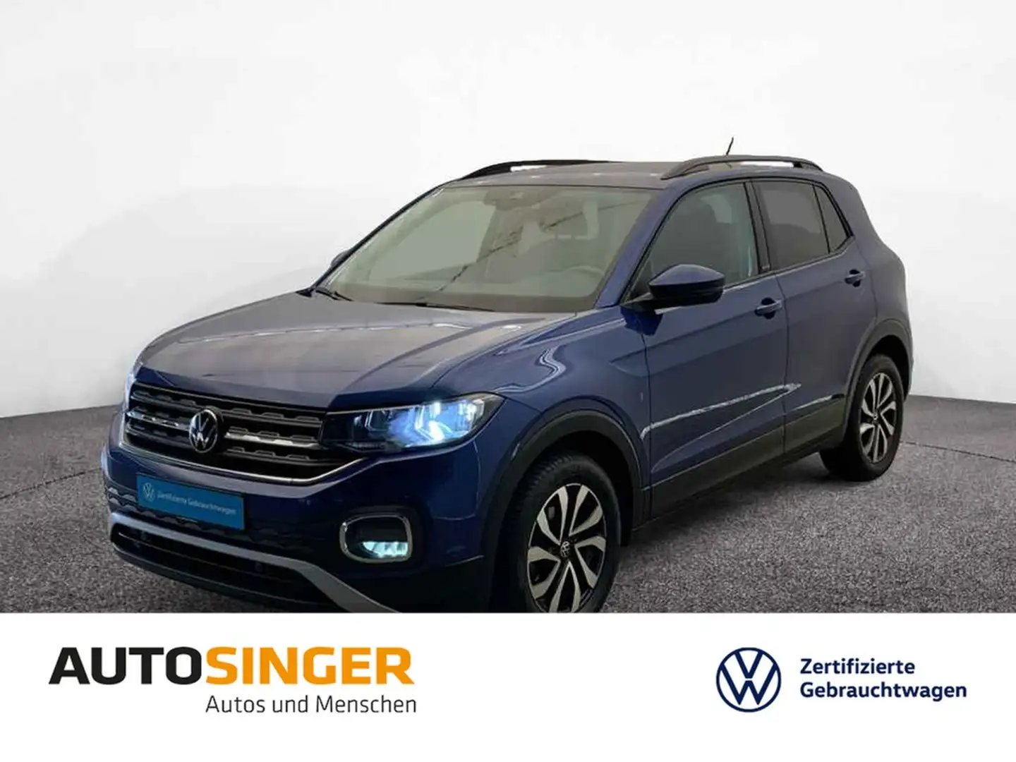 Volkswagen T-Cross Active 1,0 TSI *NAV*ACC*SHZ*PDC*ALU16* Blau - 1