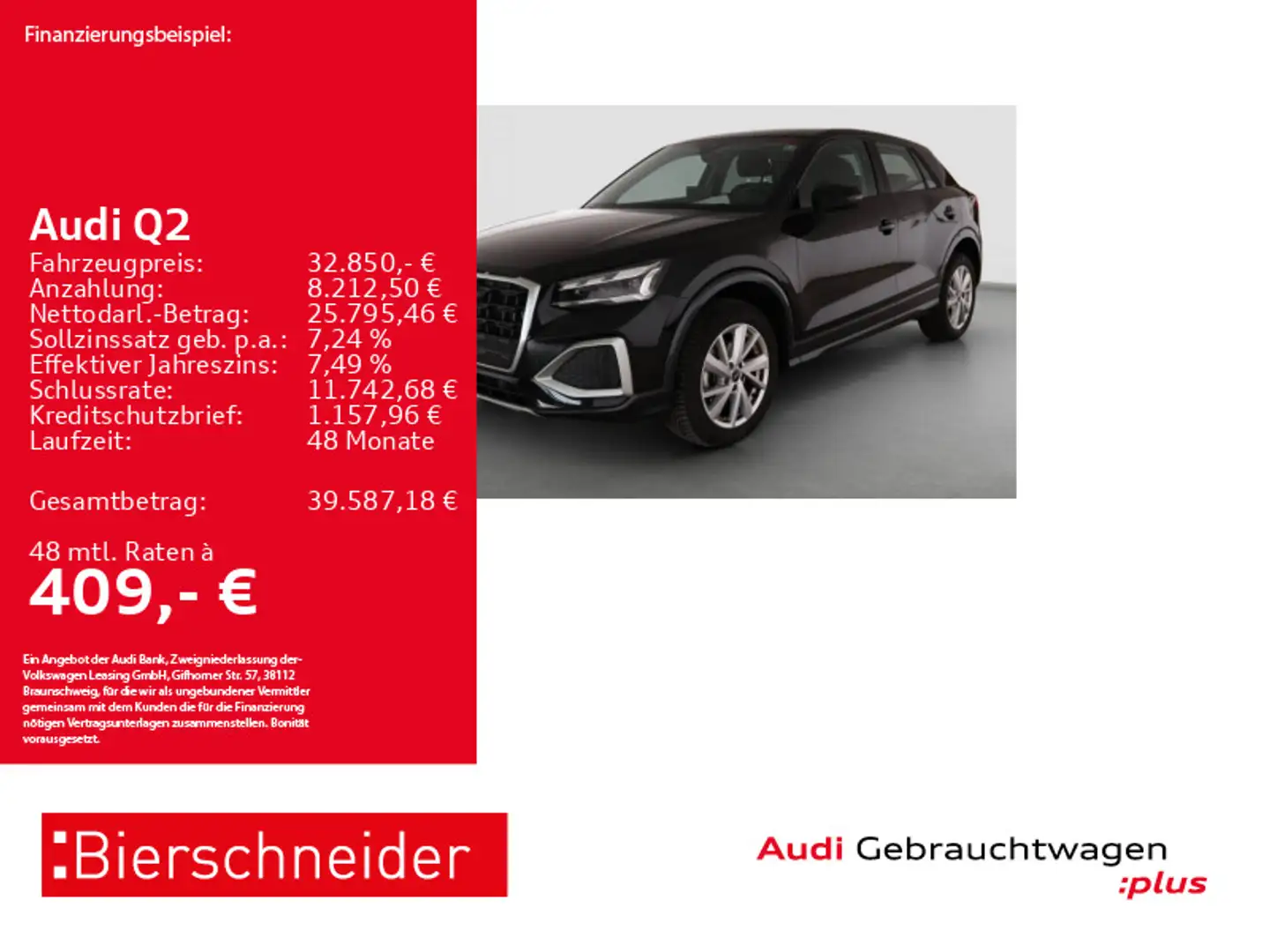 Audi Q2 35 TFSI advanced AHK MATRIX ACC SHZ Schwarz - 1