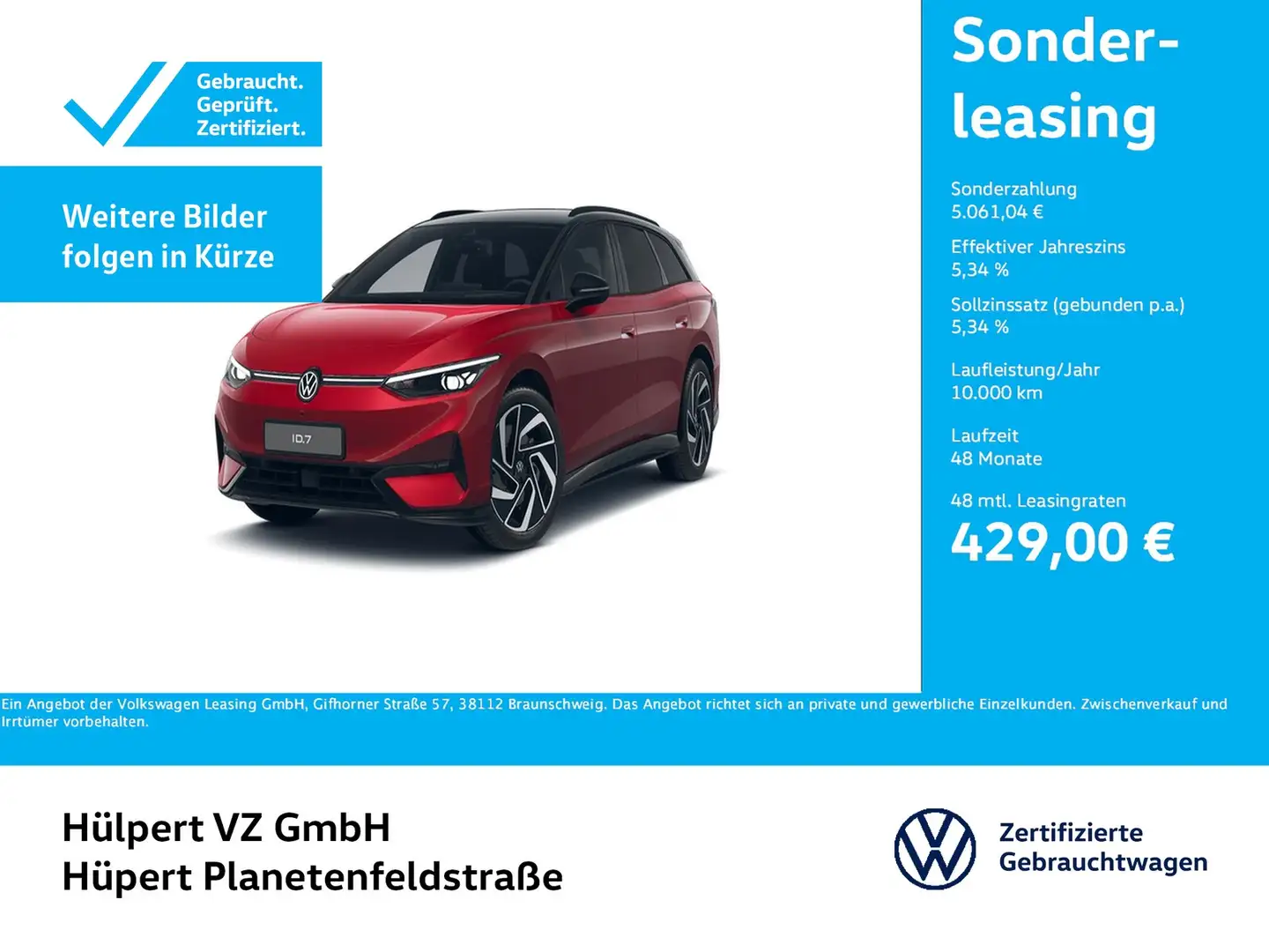 Volkswagen ID.7 Tourer PRO WÄRMEPUMPE AHK 360°CAM ACC LM20 Rouge - 1