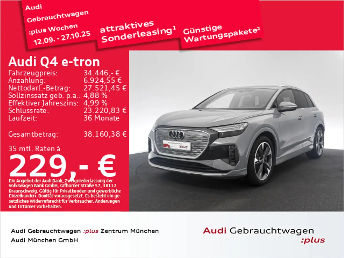 Audi Q4 e-tron 45 qu. Pano/AHK/Matrix Grijs - 1