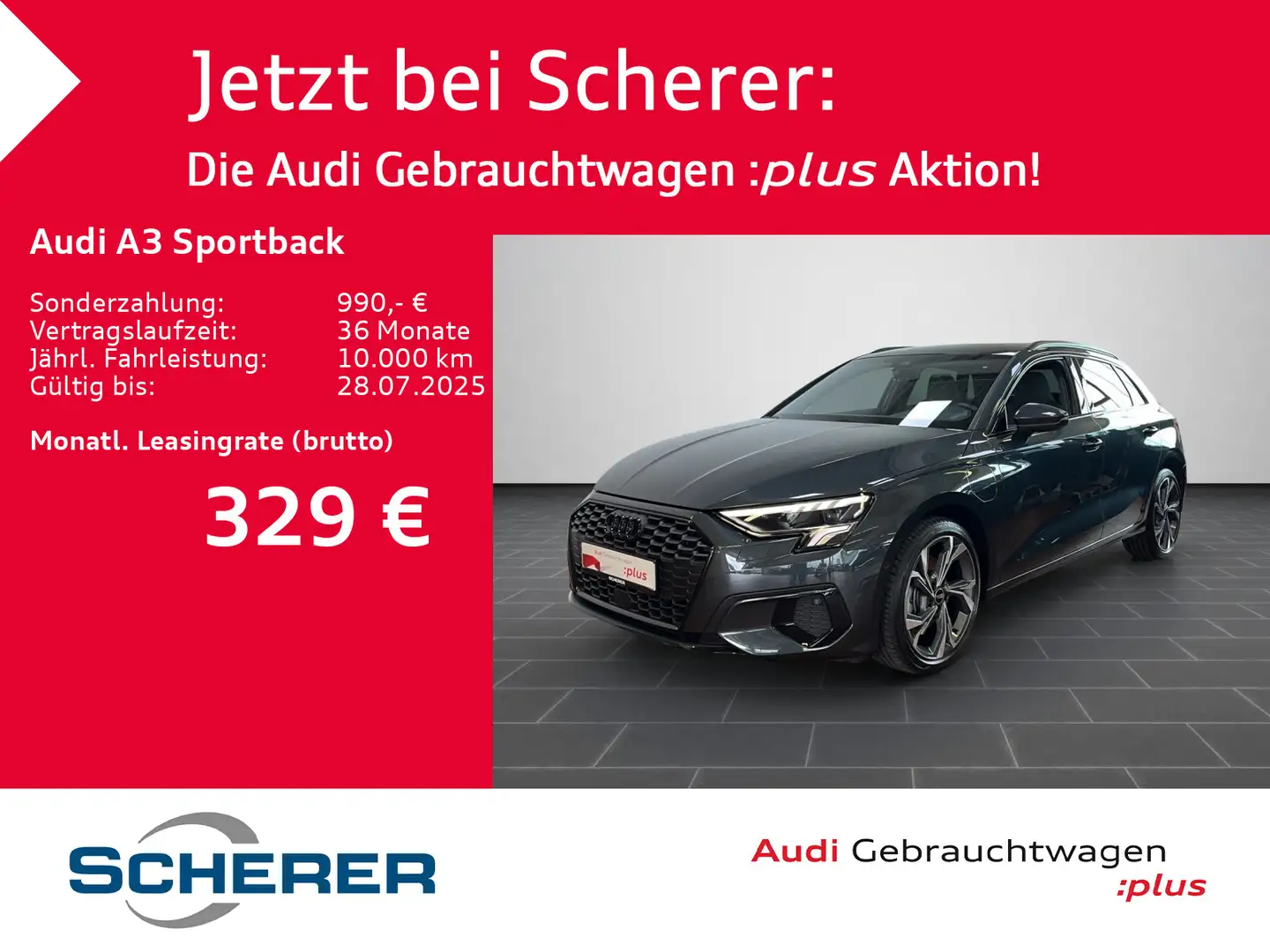 Audi A3 40 TFSI e Advanced S tronic Int.S-L Gris - 1