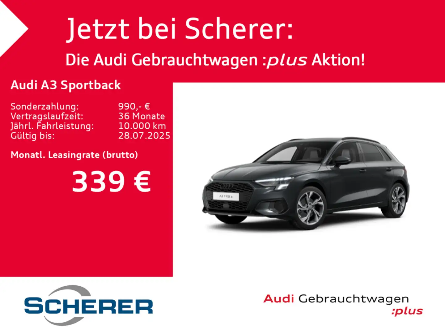 Audi A3 40 TFSI e Advanced S tronic Int.S-L Gris - 1