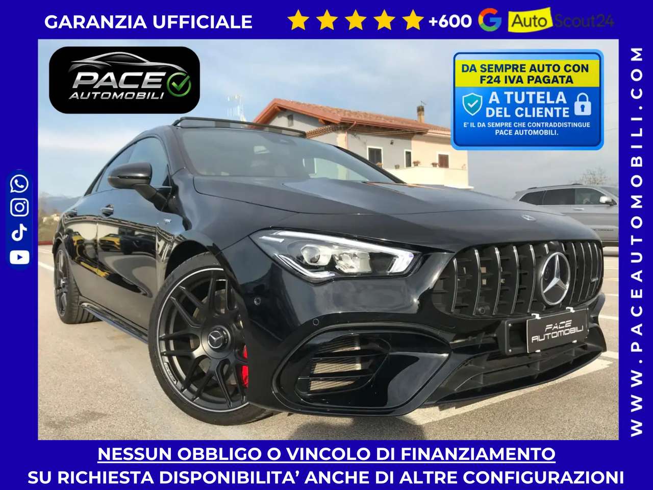 Mercedes-Benz CLA 45 AMG S 4M COUPE BLACK PACK BURM NIGHT PACK TETTO ACC