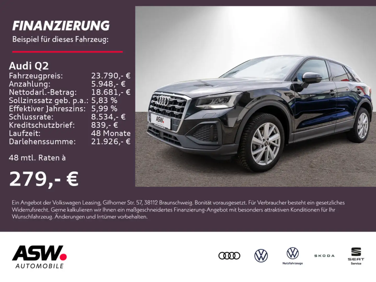 Audi Q2 35 1,5 TFSI Stronic LED NAVI RFK PDC SHZ Zwart - 1