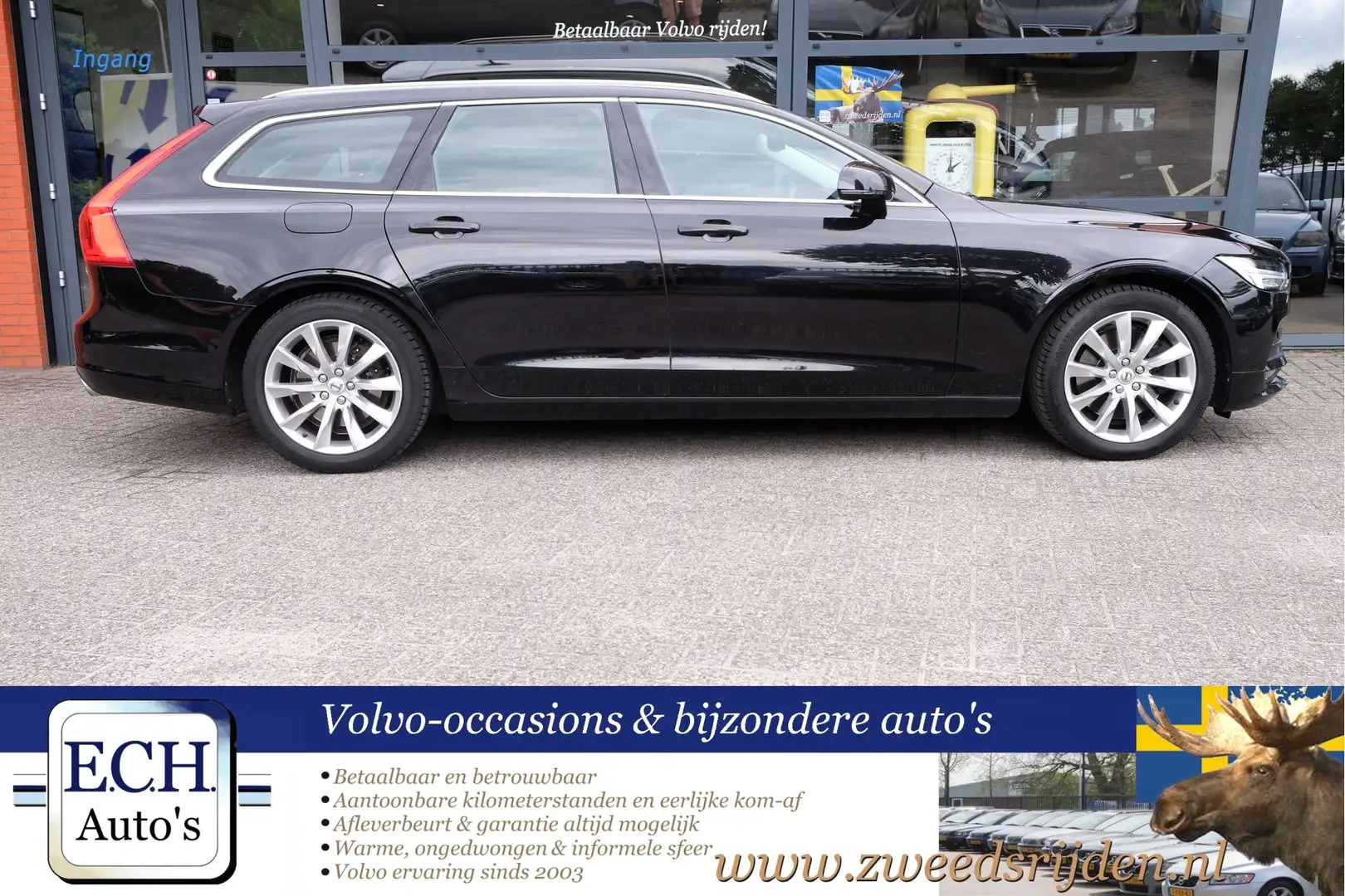 Volvo V90 T4 190 pk Aut. Leer, Adaptieve CC, Apple CarPlay, Zwart - 2