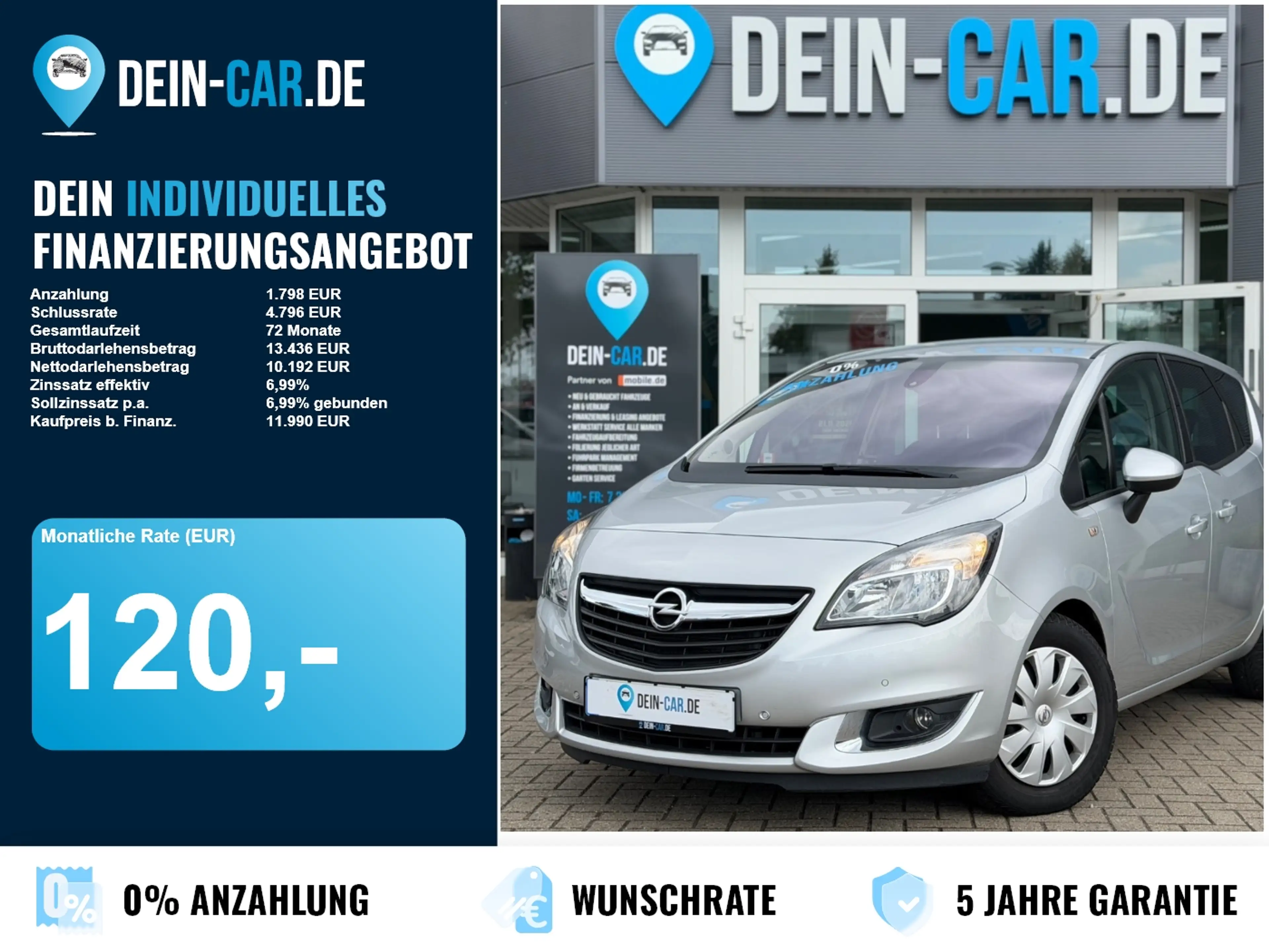 Opel Meriva PDC SHZ Winterp. Facelift LM 2xKlima
