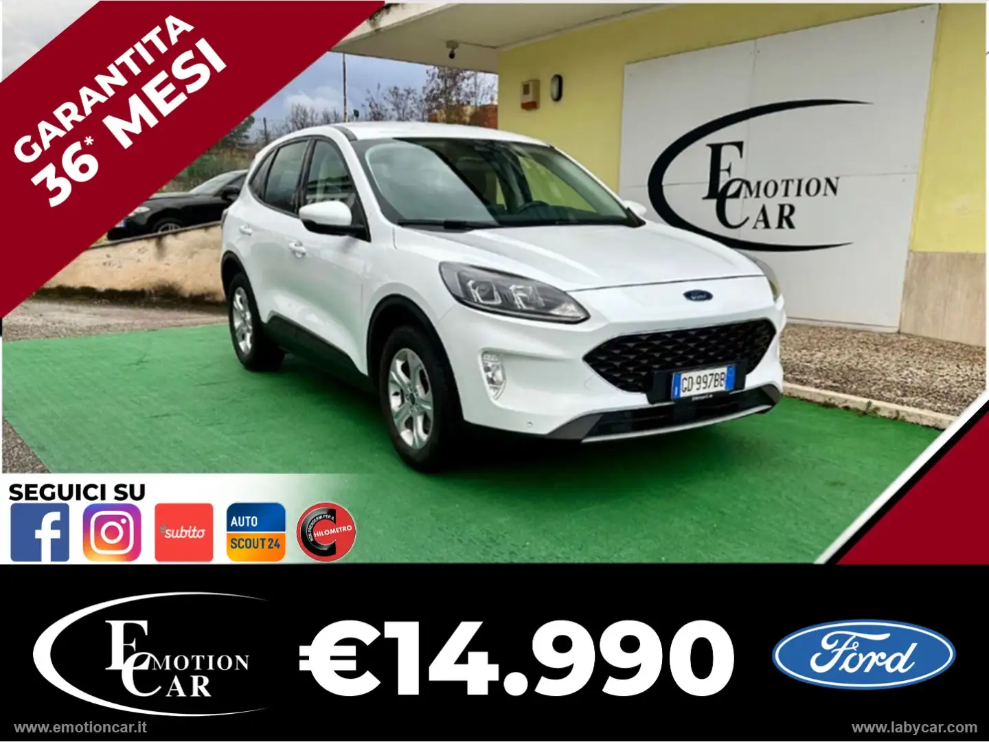 Ford Kuga 1.5 EcoBlue 120 CV 2WD Connect - 2020 Blanco - 1