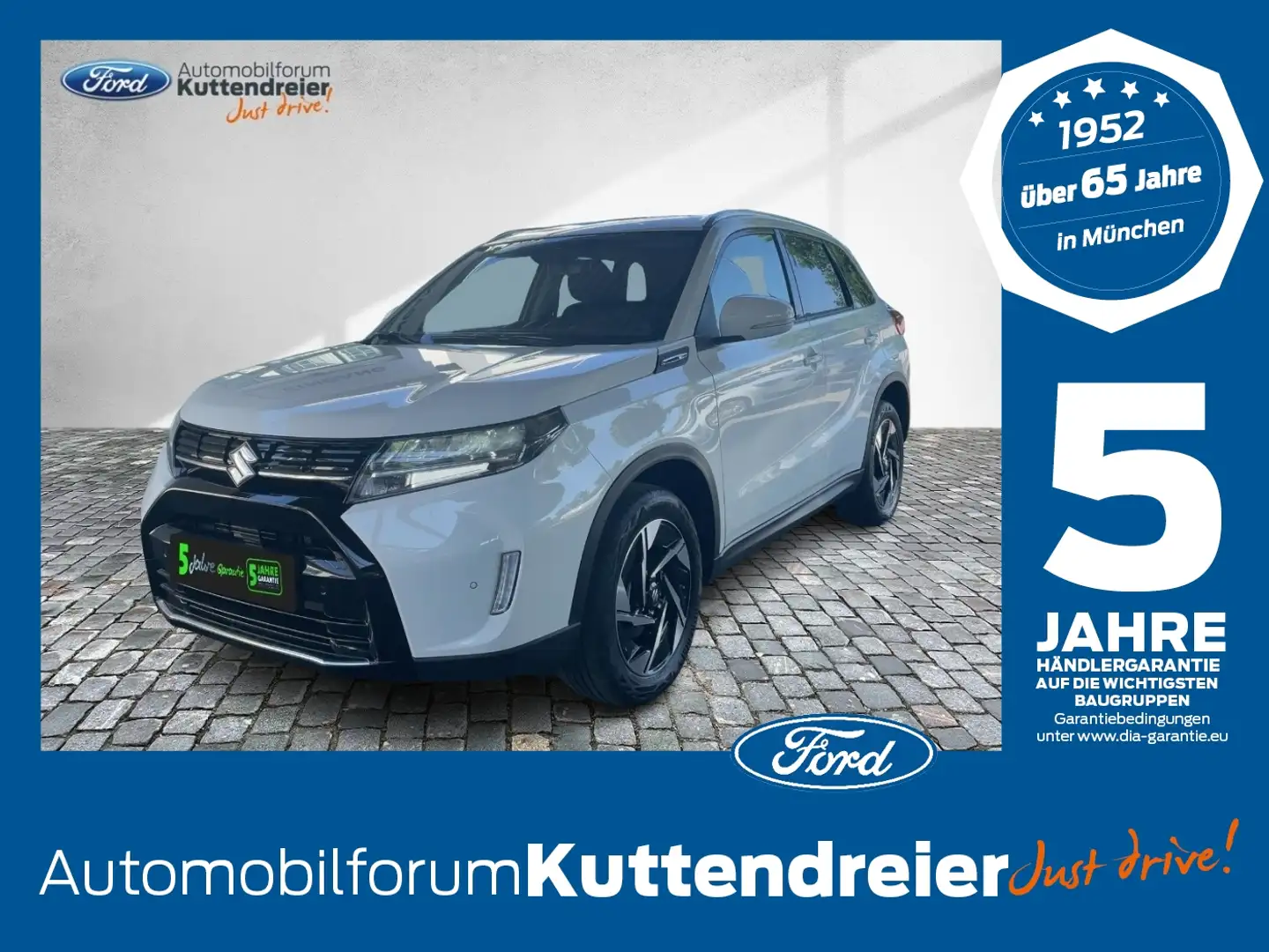 Suzuki Vitara 1.5 Comfort+ ACC+LED+Navi+SD+SHZ+Kam.+PDC Biały - 1