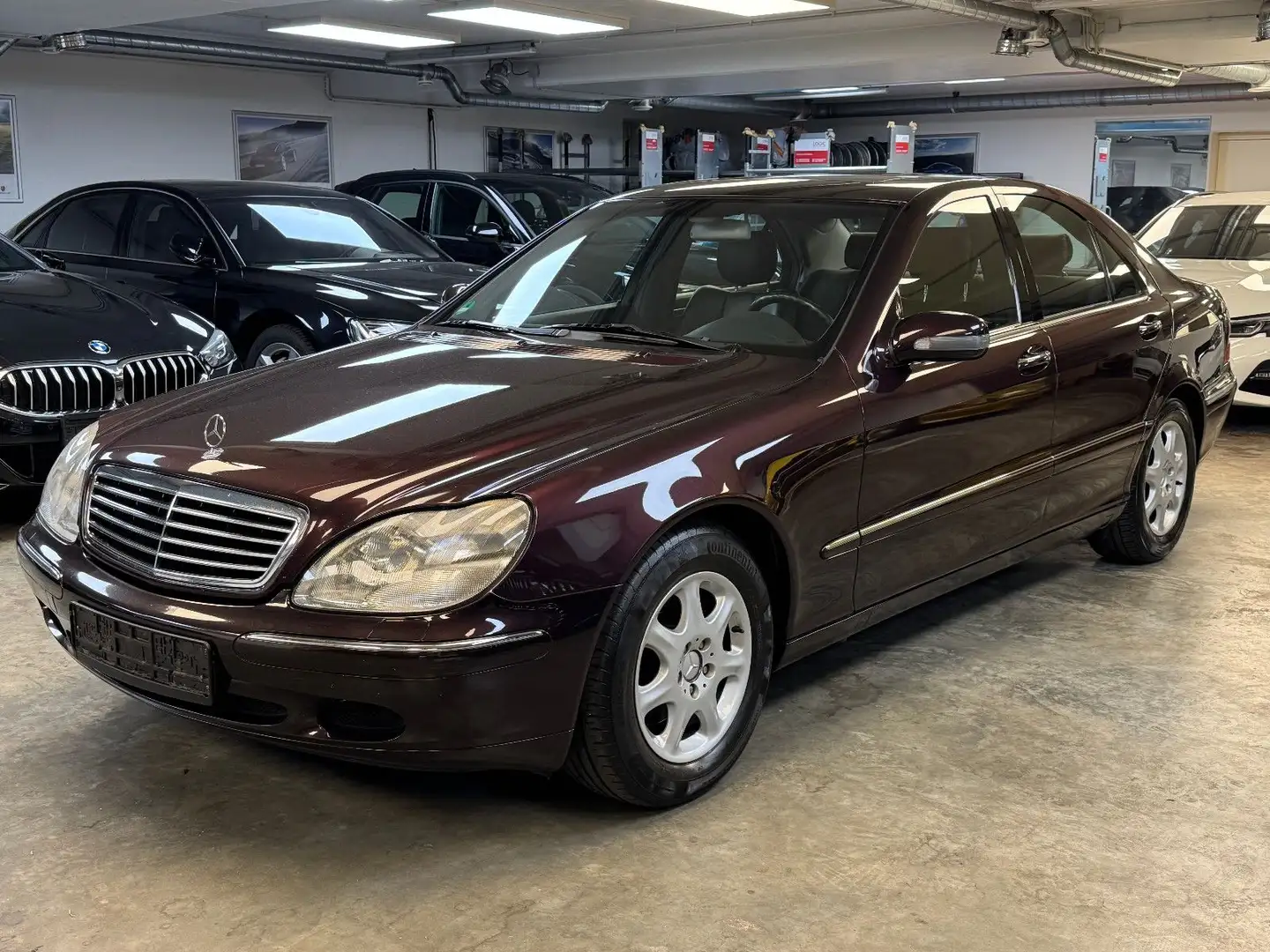 Mercedes-Benz S 320 2.Hand,Leder,SD,Tüv 03/2027,guter Zustand Piros - 1