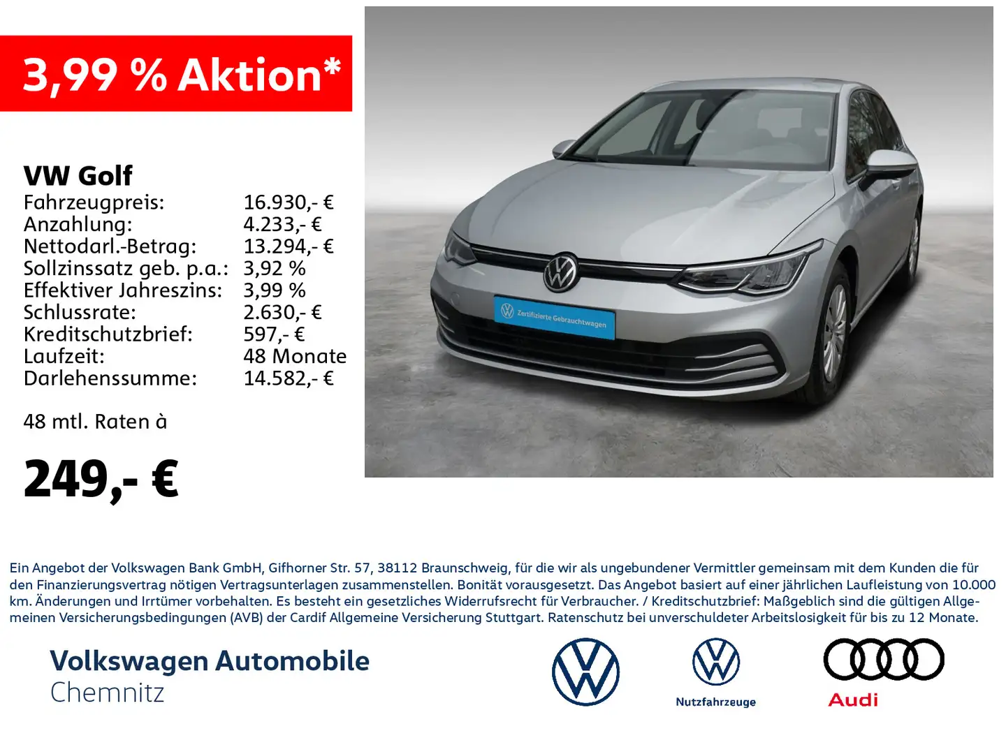 Volkswagen Golf VIII 1.0 TSI LED CarPlay Argento - 1
