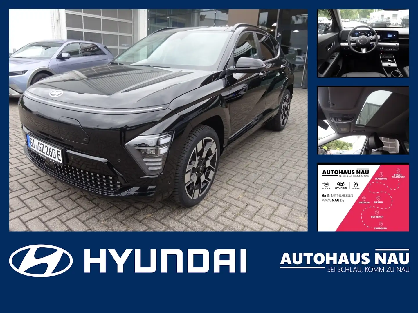 Hyundai KONA 64 Prime Elektro 360 Grad Kamera uvm. Schwarz - 1