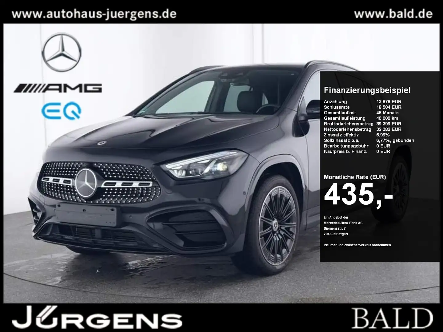 Mercedes-Benz GLA 250 e AMG/Wide/ILS/Burm/360/Easy-P/Night/20" Schwarz - 1