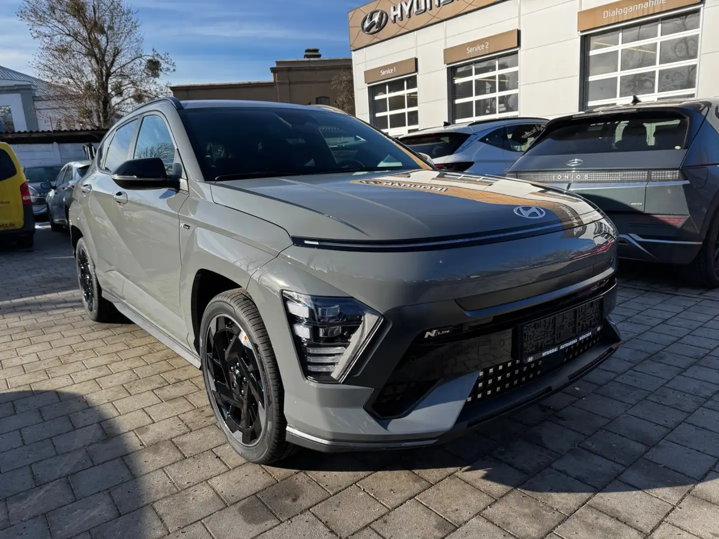 Hyundai KONA 65 N Line Elektro SpurH LM 2xKlima PDC Gris - 2
