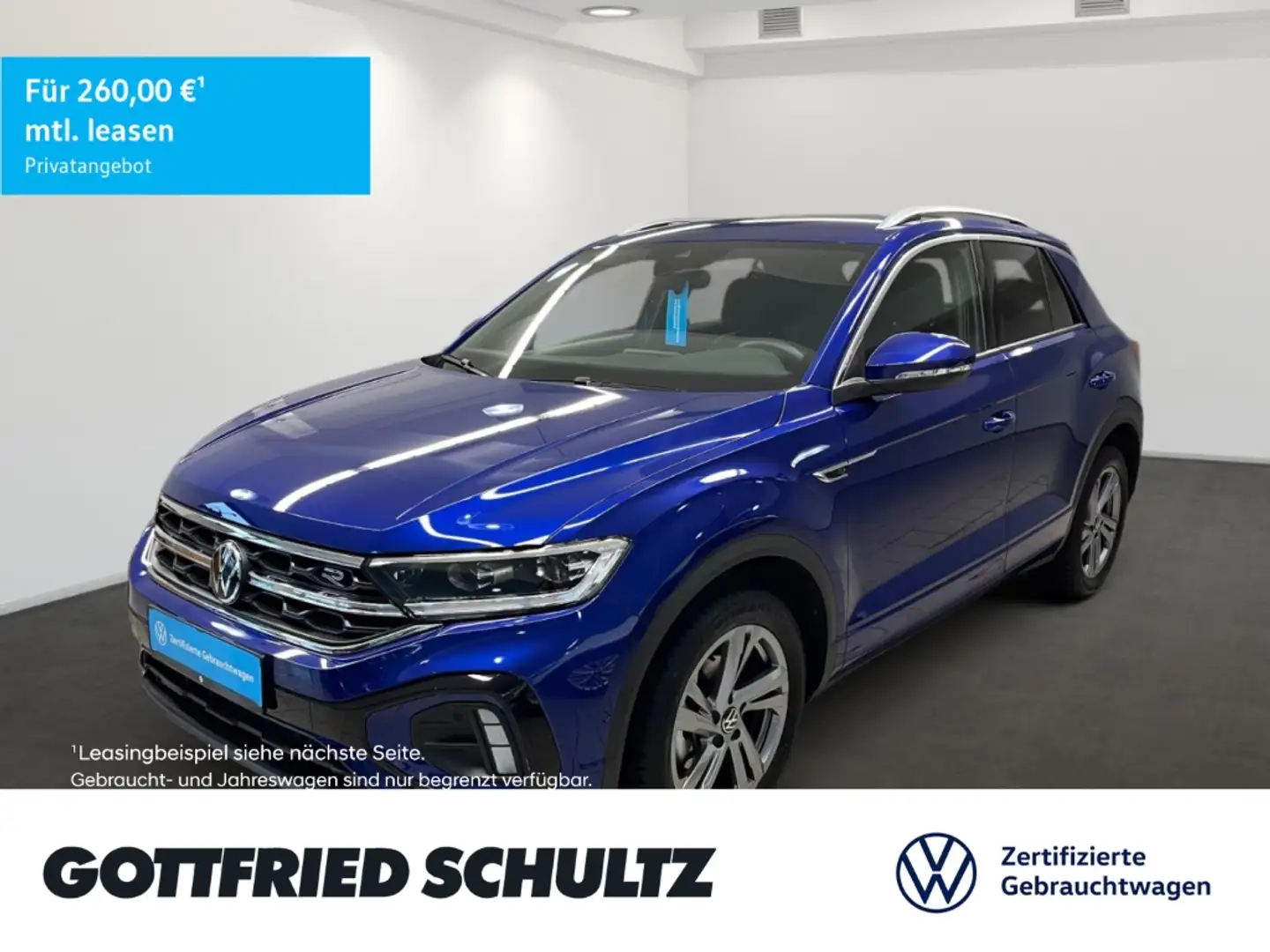 Volkswagen T-Roc 1.5 TSI R-Line Navi Standheizung ACC Leichtmetallr Blau - 1