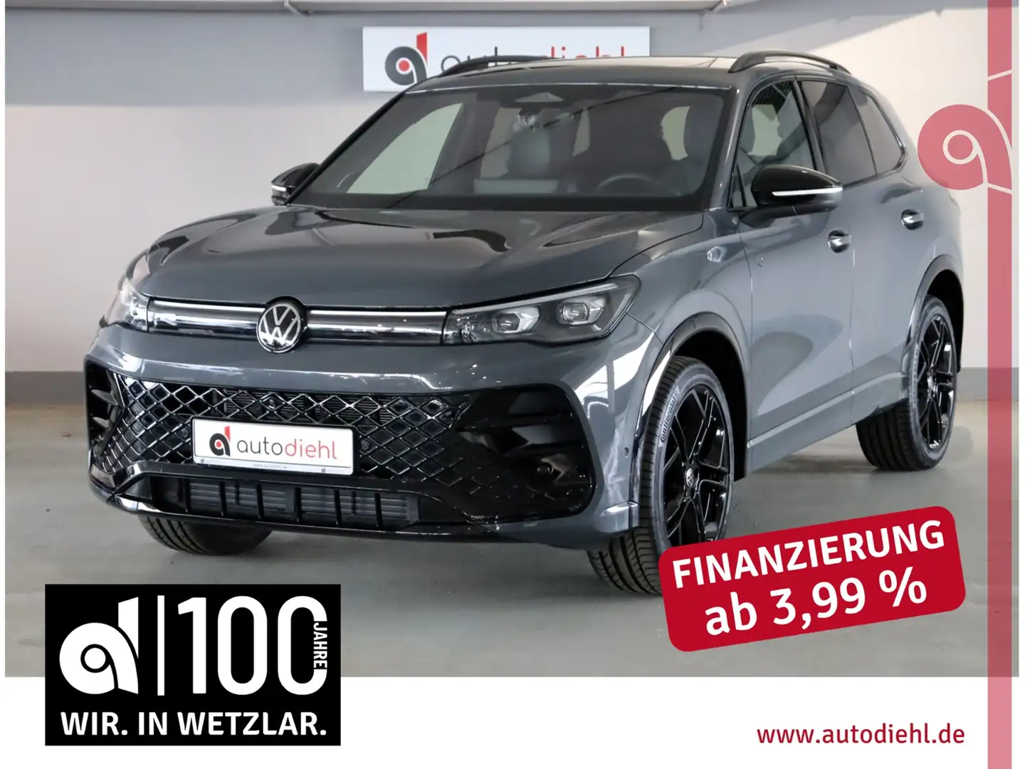 Volkswagen Tiguan 2,0 TDI DSG 4Motion R-Line *AHK*PANO Grau - 1