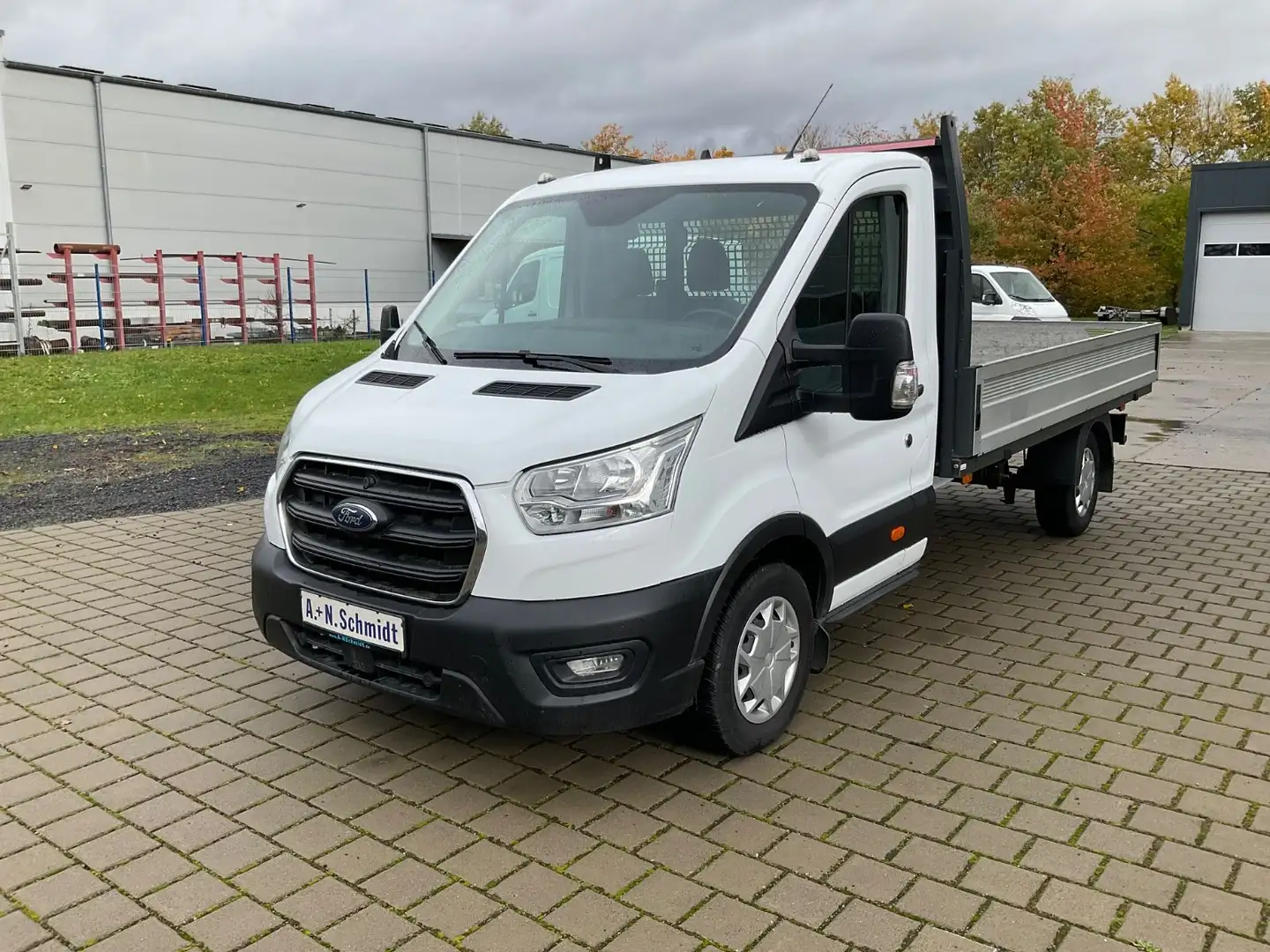 Ford Transit Pritsche 350 L3+Einzelka+Trend+Klima+AHK Blanc - 1