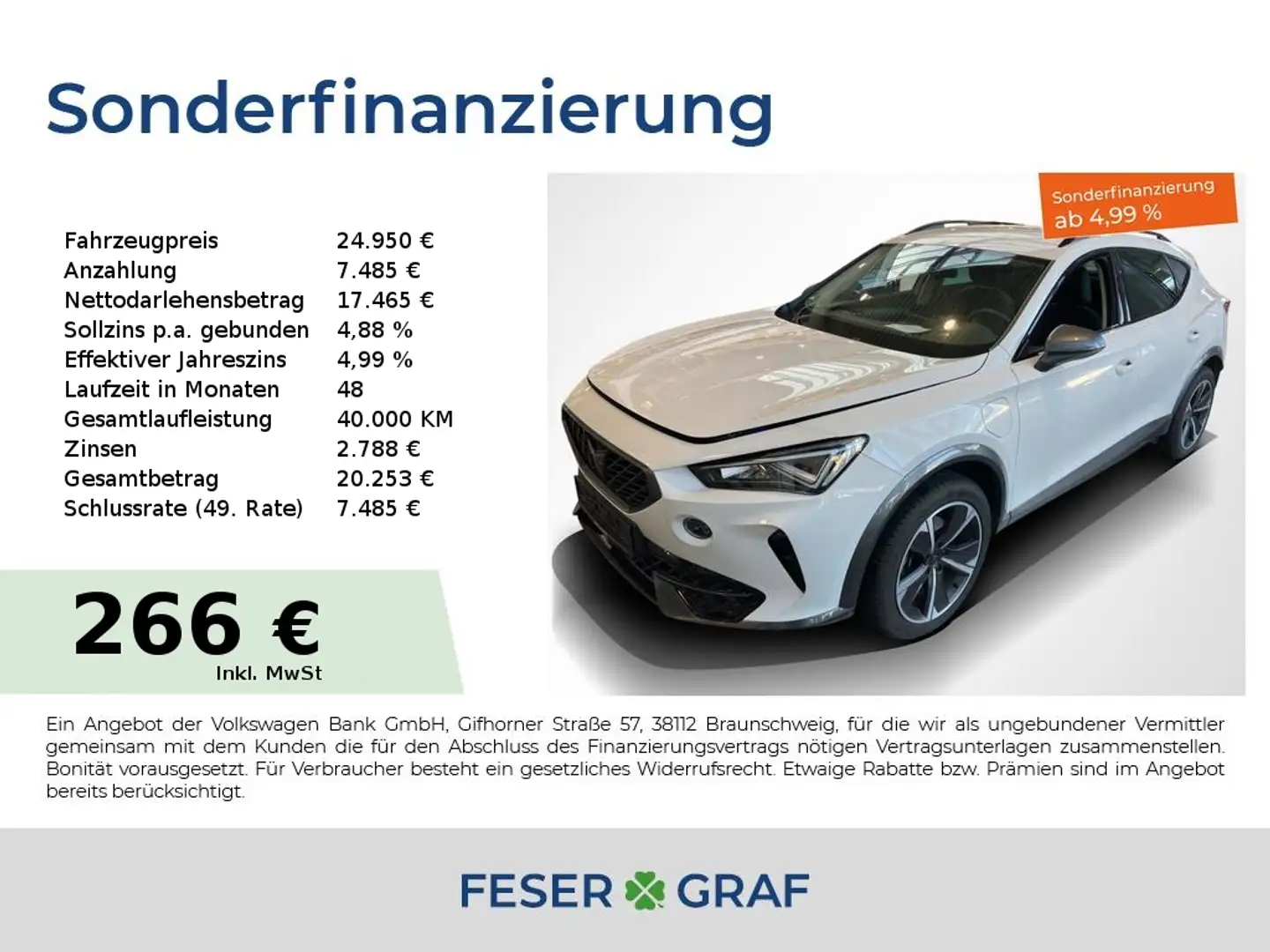 CUPRA Formentor 1.4 SI e-Hybrid DSG LED VirtualCockpit Navigations Weiß - 1