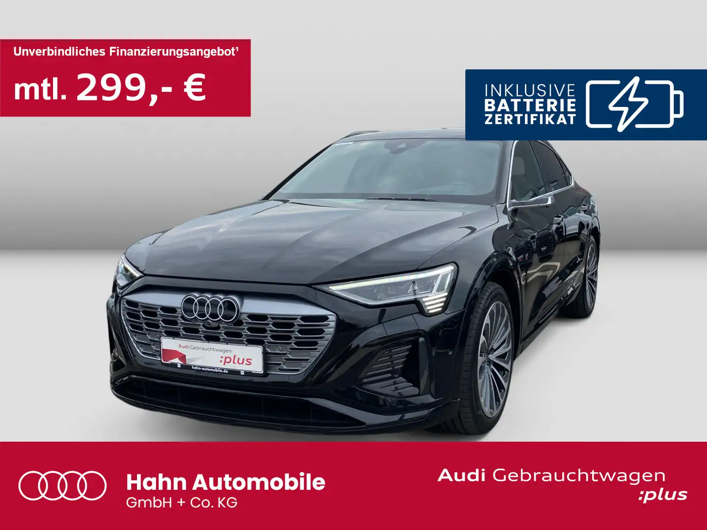 Audi Q8 e-tron Q8 e-tron Sportback 55 qua S-Line S-Trc Virtual Zwart - 1