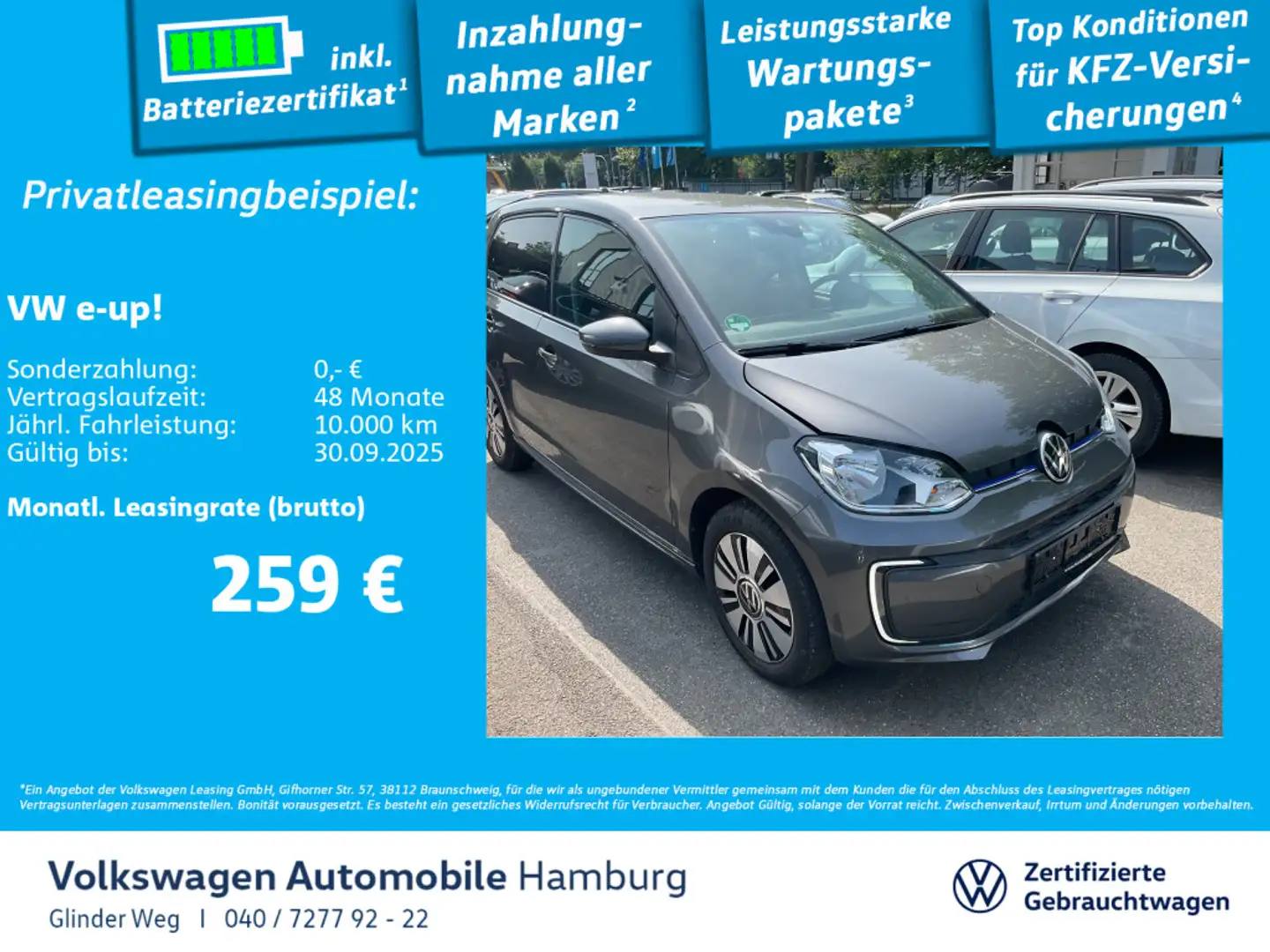 Volkswagen e-up! Style Plus Klimaautomatik Einparkhilfekame Grau - 1