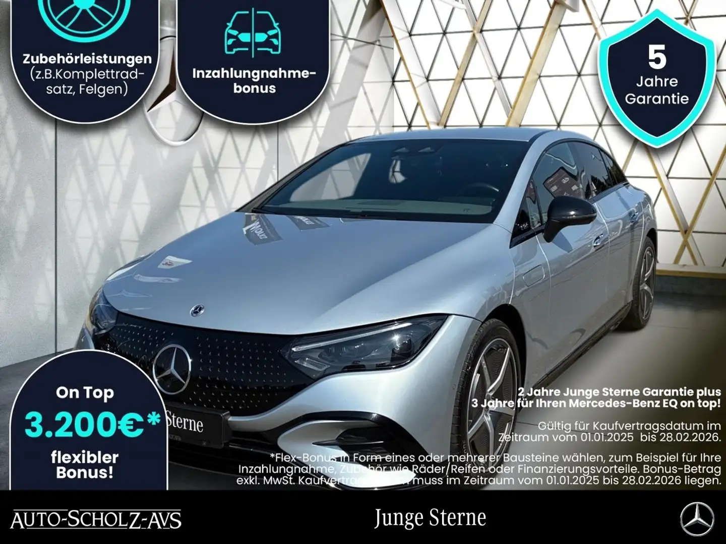 Mercedes-Benz EQE 300 AMG Night*AHK*Memory*LenkradH*360°Burm3D Argent - 1