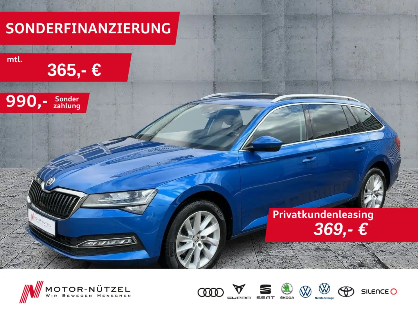 Skoda Superb Combi 2.0 TDI 4x4 DSG STYLE MATRIX+STDHZG Blau - 1