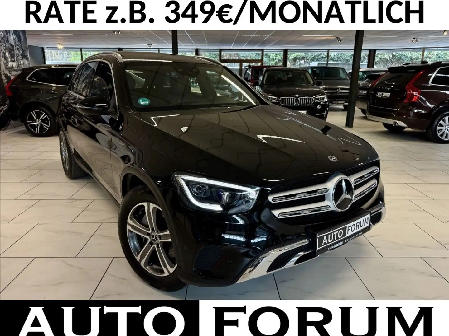 Mercedes-Benz GLC 200 4M LEDER LED AHK NAVI PANORAMA SHZ PDC Schwarz - 1