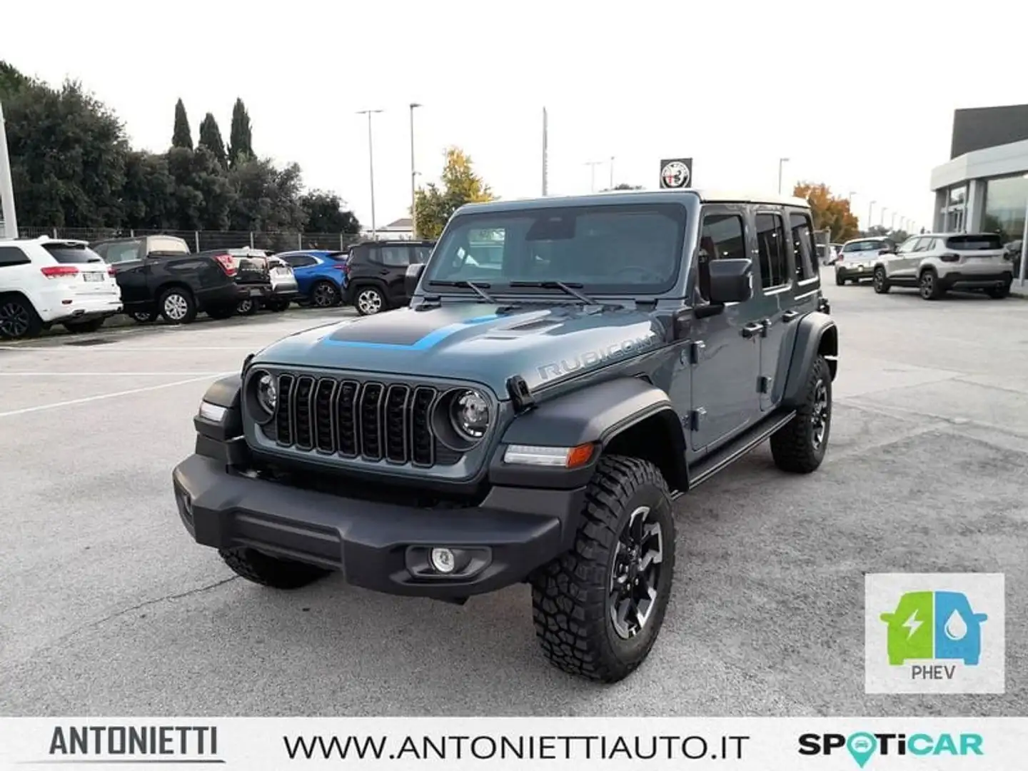Jeep Wrangler Unlimited 2.0 PHEV ATX 4xe Rubicon Grigio - 1