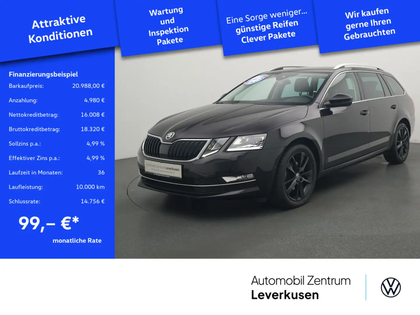 Skoda Octavia VIRT NAVI STANDHZ PDC LEDER PORT NAVI Schwarz - 1