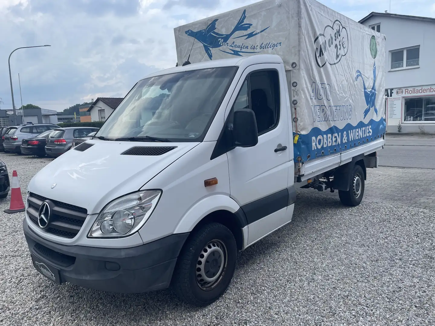 Mercedes-Benz Sprinter 313 CDI Pritsche LKW Plane Klima Weiß - 1