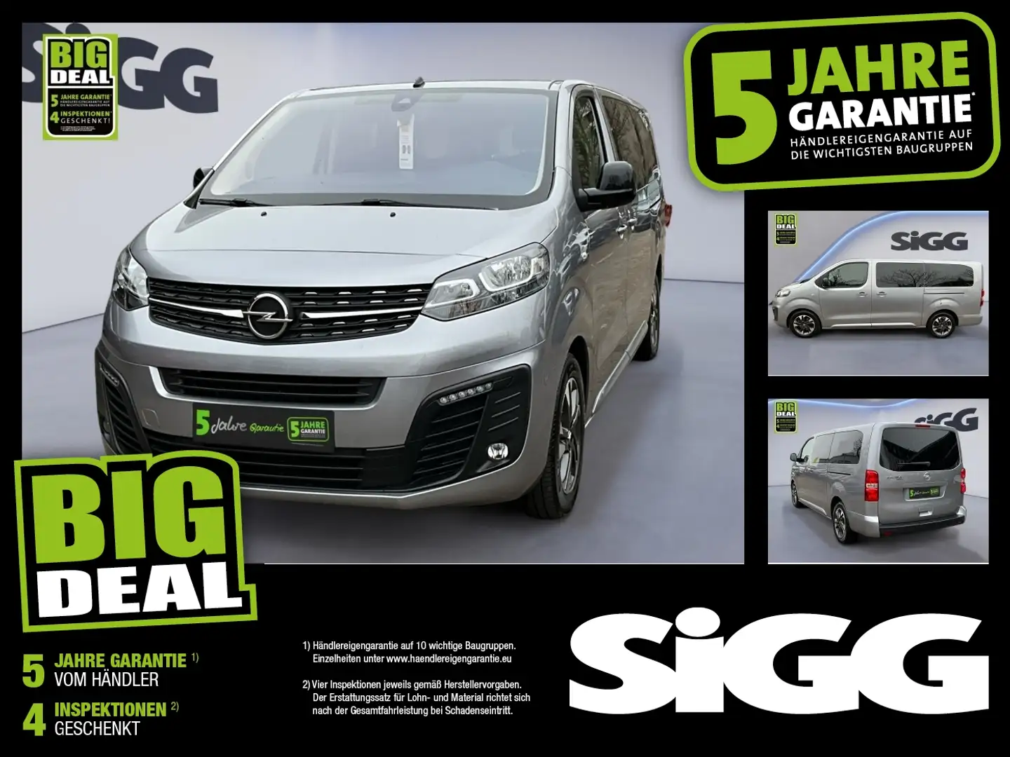 Opel Zafira Life 2.0  (Länge 3) Edition Klimaautomatik Gris - 1