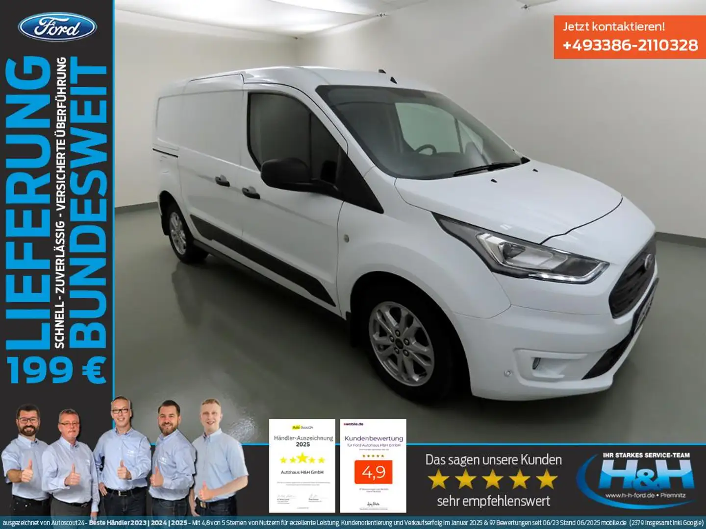 Ford Transit Connect 1.5 250 L2 Trend AHK+Xenon+SHZ Weiß - 1