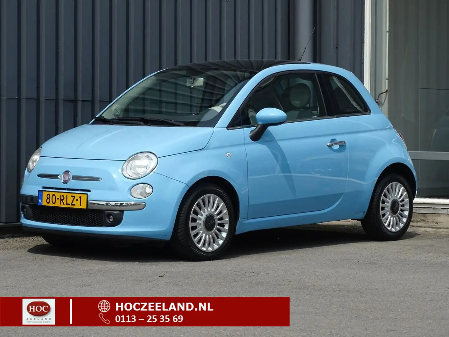Fiat 500 0.9 TwinAir Lounge Pano | Airco | 15" Blu/Azzurro - 1