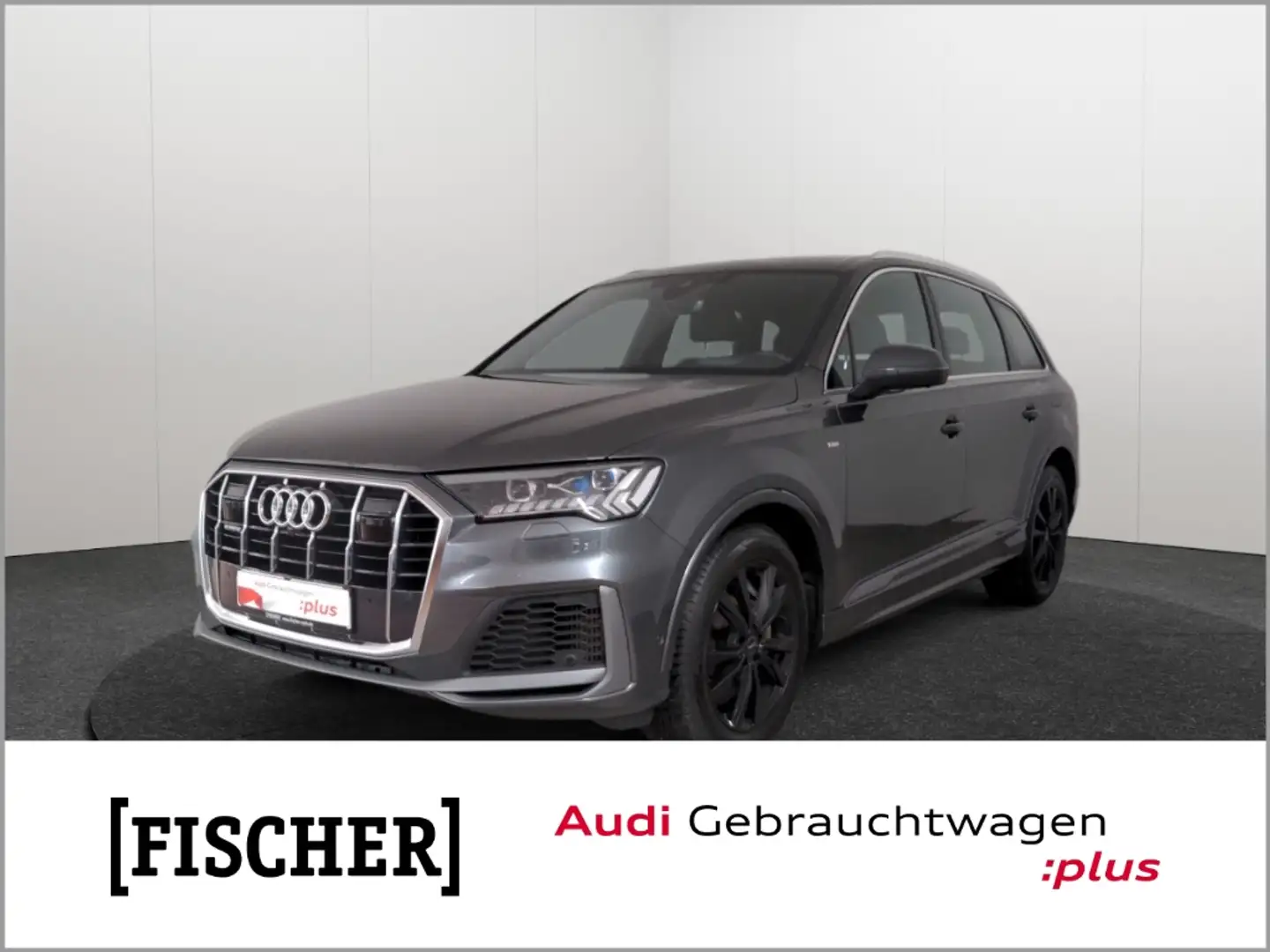 Audi Q7 55TFSIe quattro S line Matrix AHK Navi HUD SHZ ACC Grau - 1