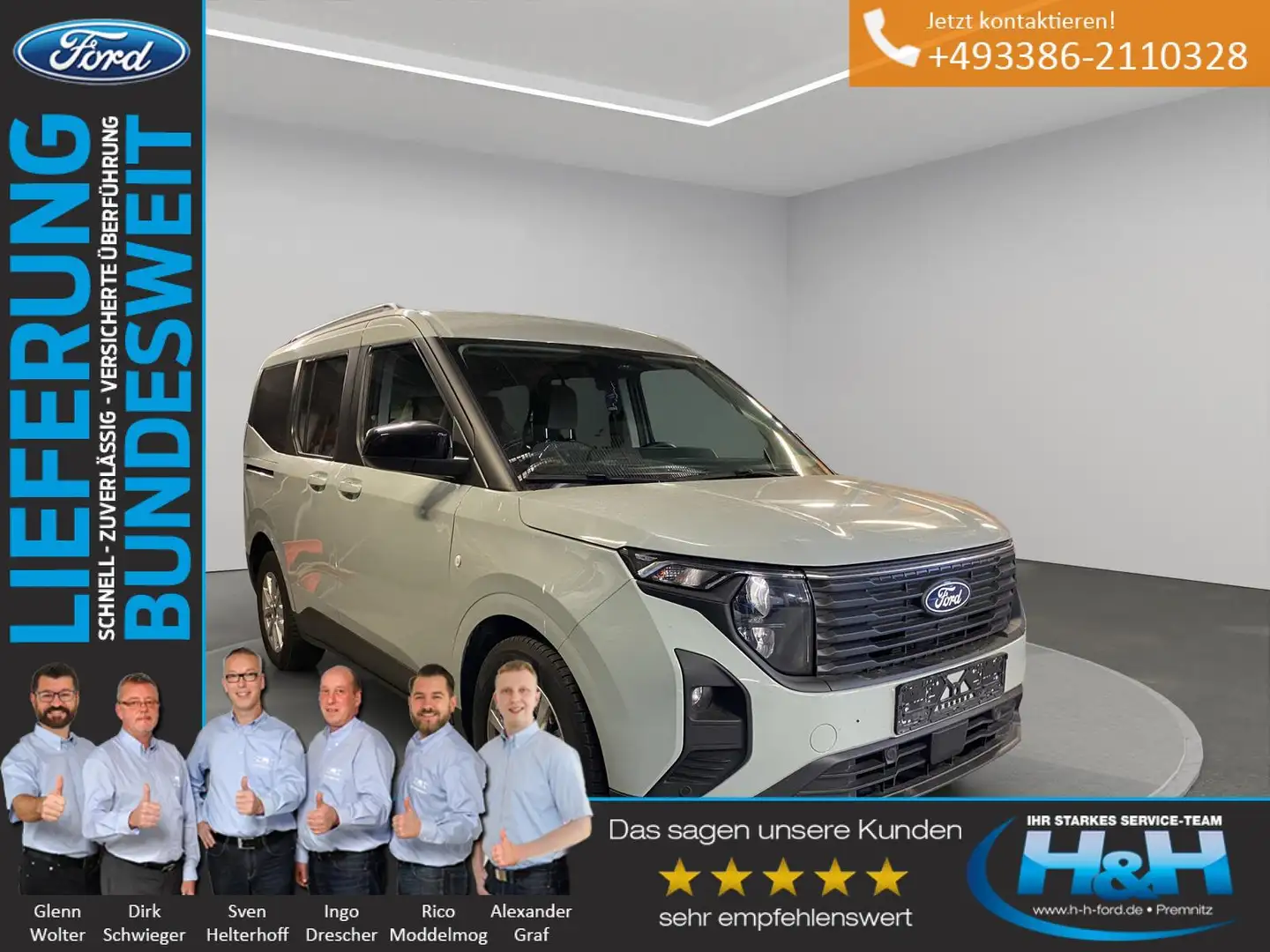 Ford Tourneo Courier 1.0 EcoB Aut. Titanium SHZ+Tempo Grau - 1