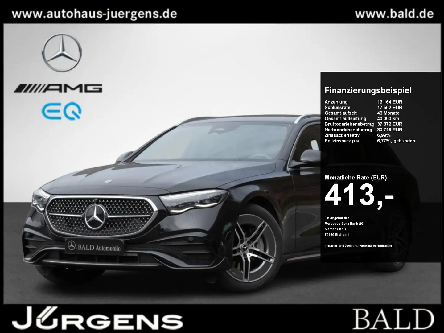 Mercedes-Benz E 200 T AMG/Wide/Digital/360/Memo/Totw/Distr/19" Schwarz - 1
