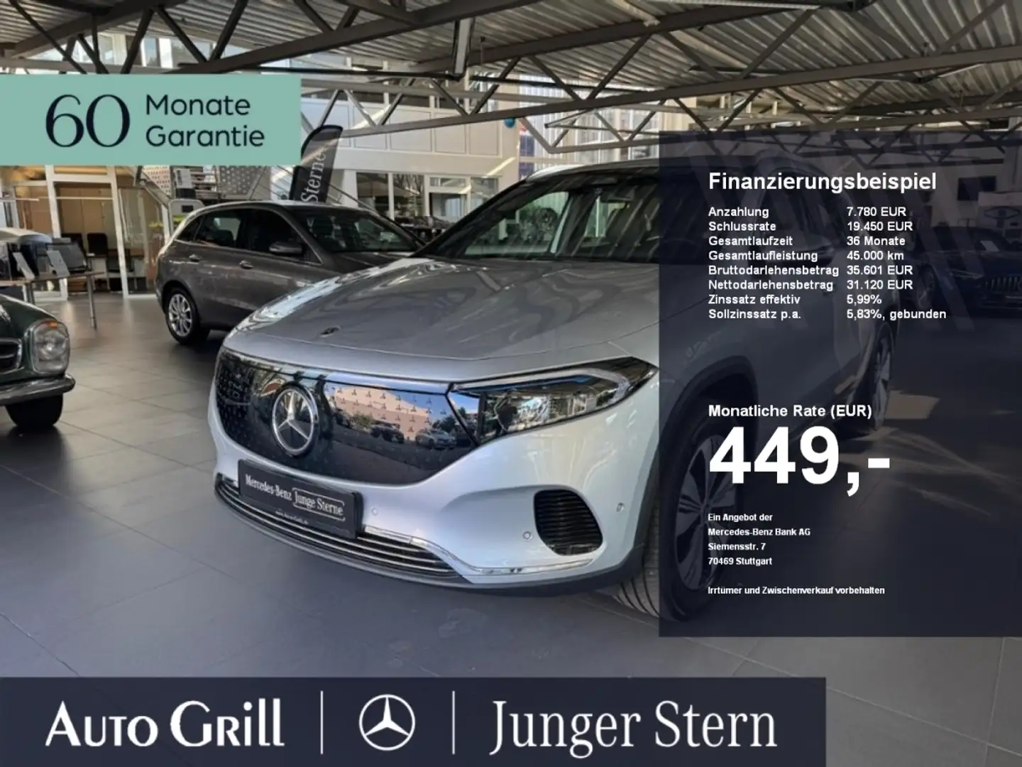 Mercedes-Benz EQA 350 4M Progressive DistronicOD AHK Flexbonus Silber - 1