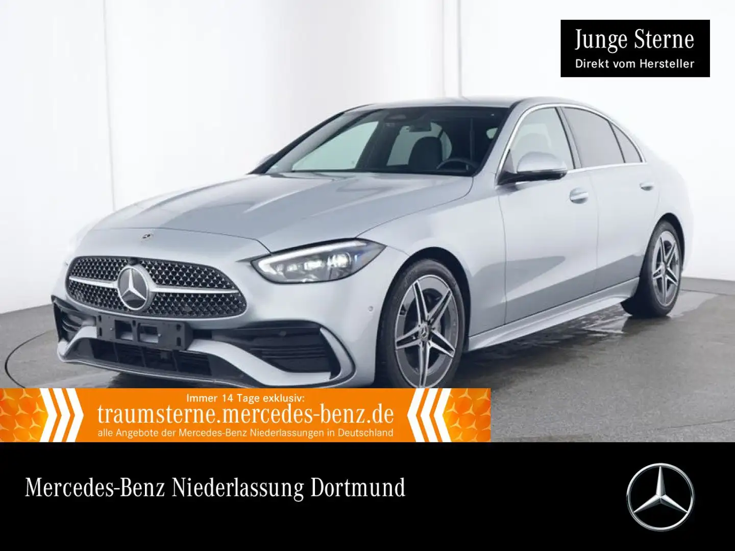 Mercedes-Benz C 200 AMG+360+TOTW+KEYLESS+9G Silber - 1