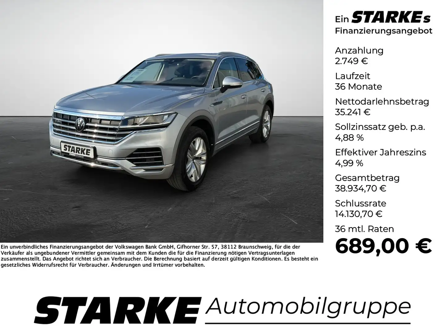 Volkswagen Touareg 3.0 TSI eHybrid 4M Elegance Argent - 1