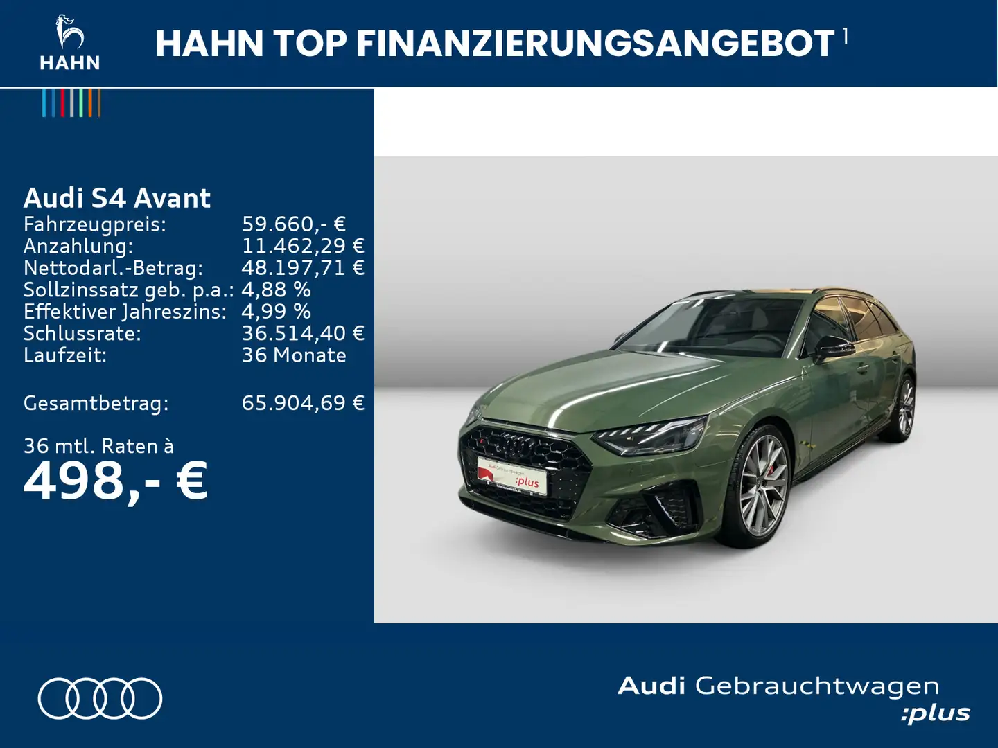 Audi S4 TDI quattro Matrix Virtual ACC 360° Sta Grün - 2