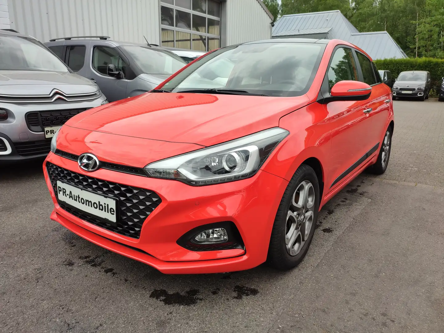 Hyundai i20 blue 1.0 Klimaaut/Leder/Navi+Cam/Panoramad Rot - 1