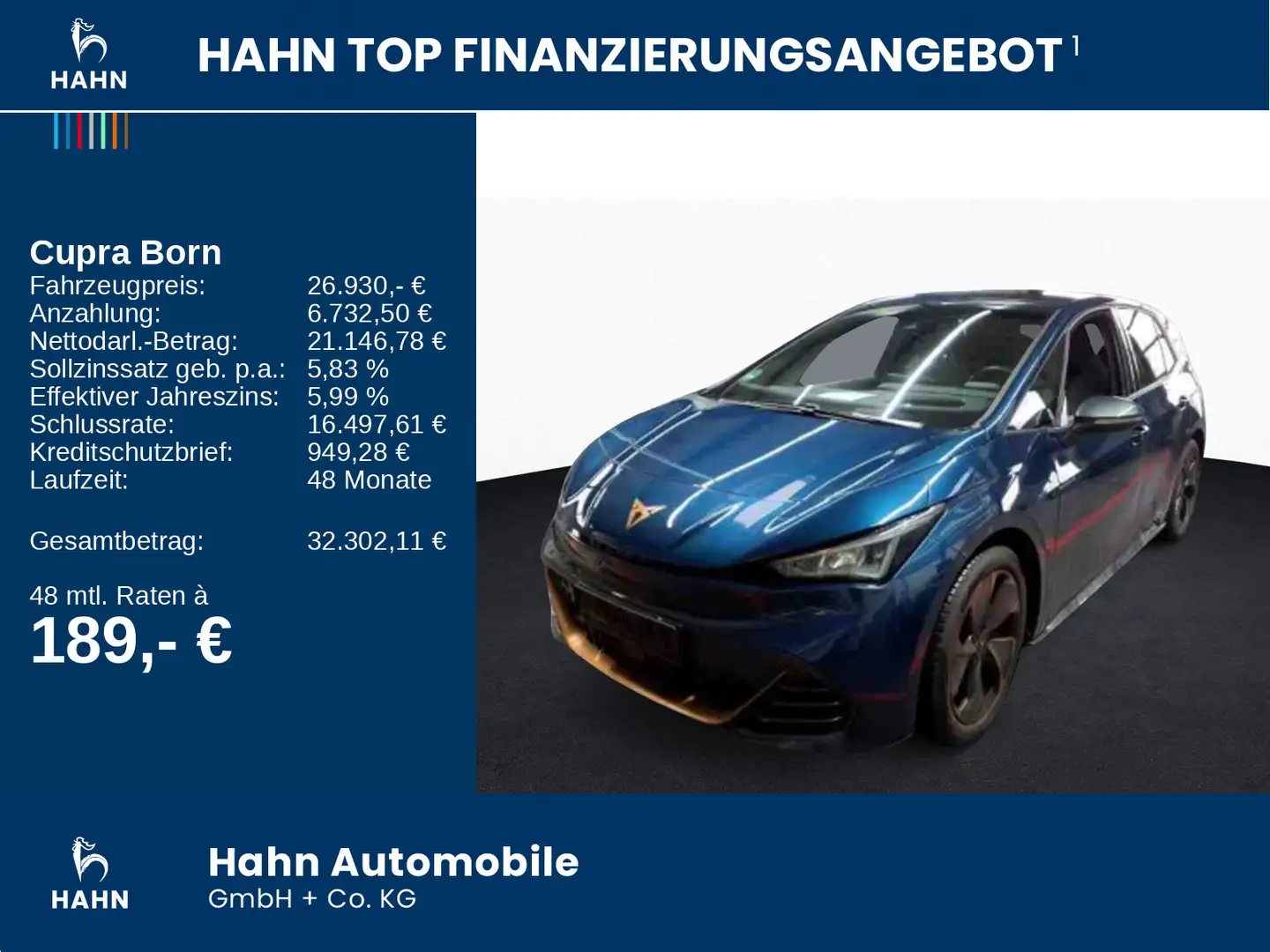 CUPRA Born Cupra Born 170 AR-HuD Beats 19" Cam LED Wärmepu Blau - 2