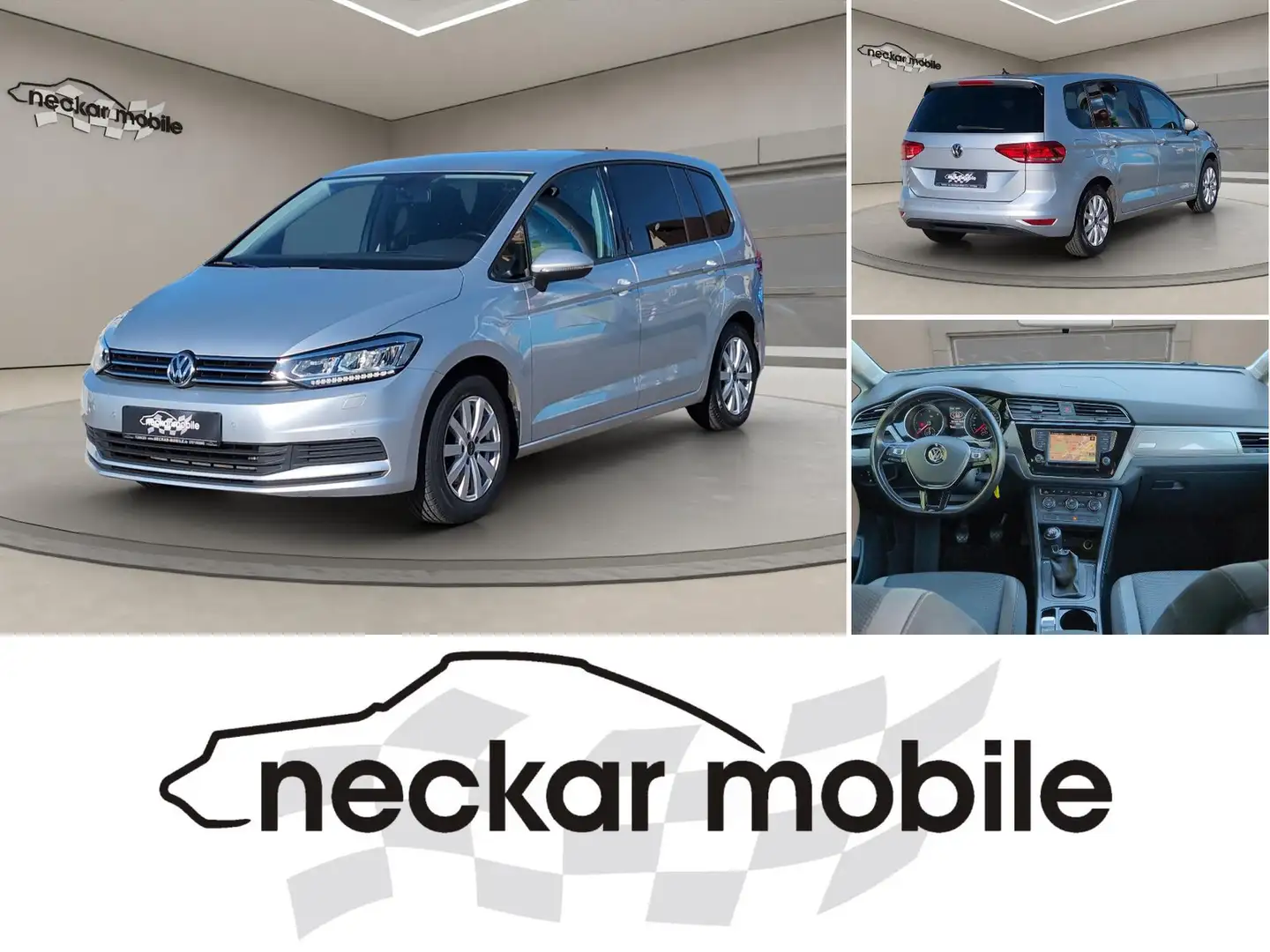 Volkswagen Touran TDi 7Sitz LED NAVI AHK Tempom PDC Sitzhzg Argent - 1